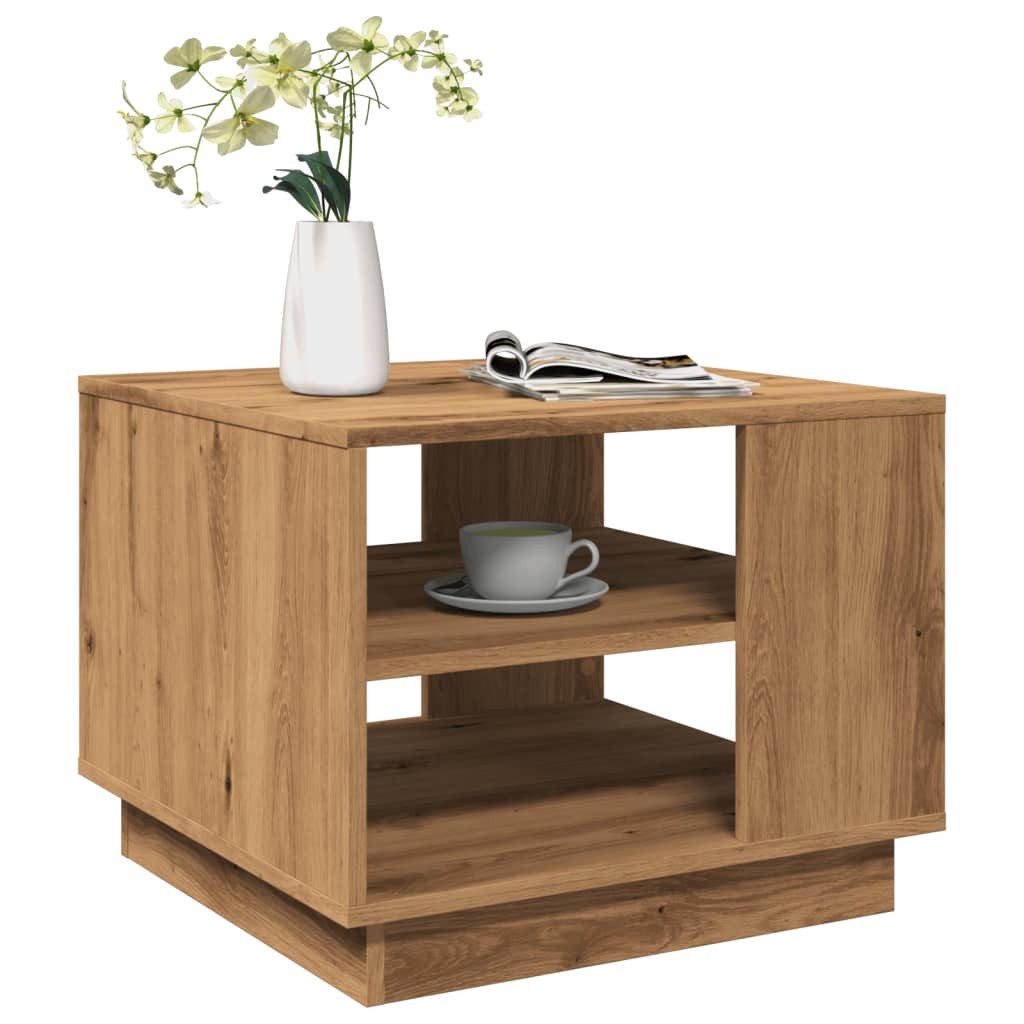 vidaXL Couchtisch 55 x 55 x 43 cm Couchtisch Artisan-Eiche 55x55 cm Holzwerkstoff stabil