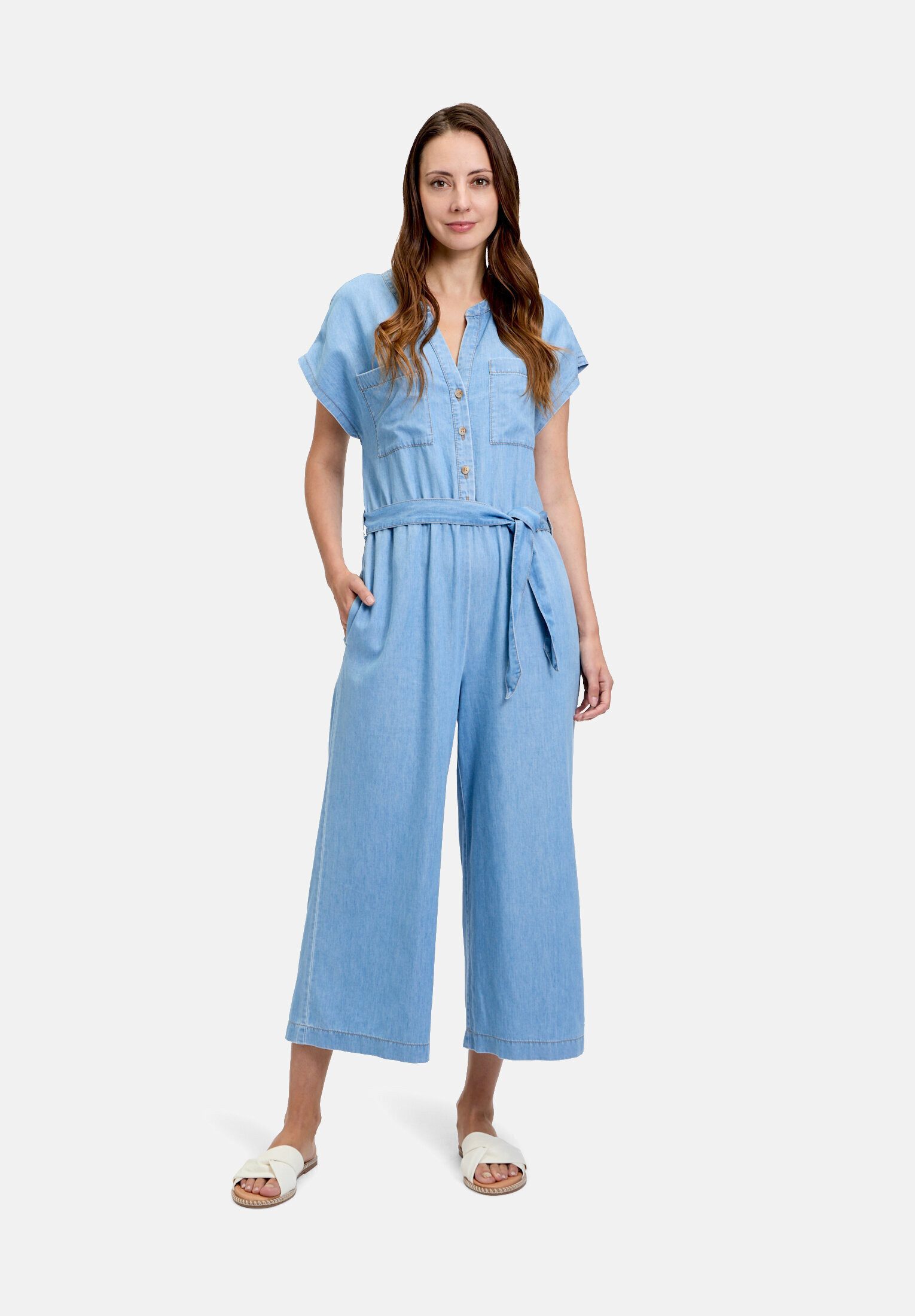 Betty&Co Overall Damen mit aufgesetzten Taschen (1-tlg) Nahtführung