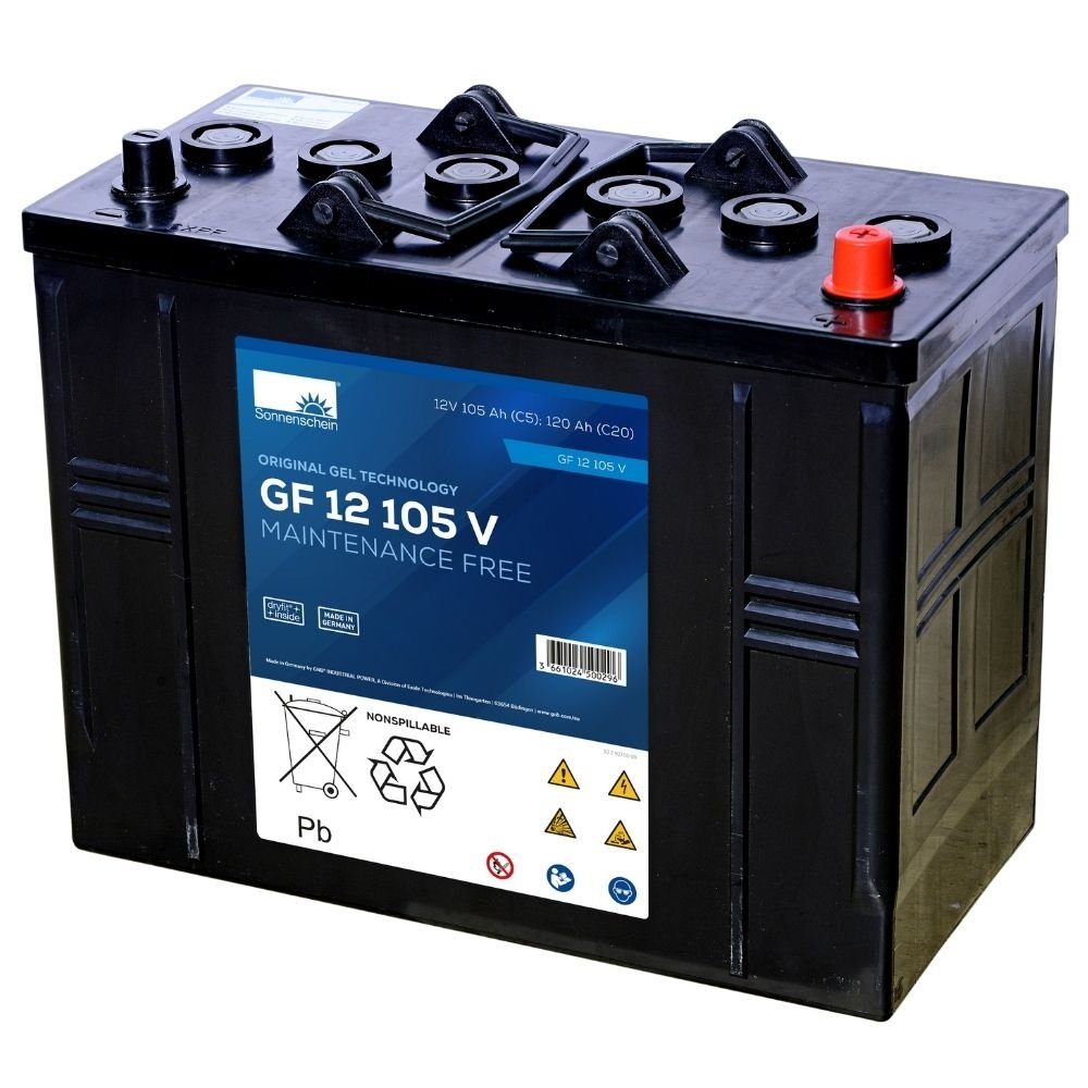 Sonnenschein Exide GNB Sonnenschein GF 12 105 V GEL 12V 105Ah Industrie Batterie Batterie, (12 V)