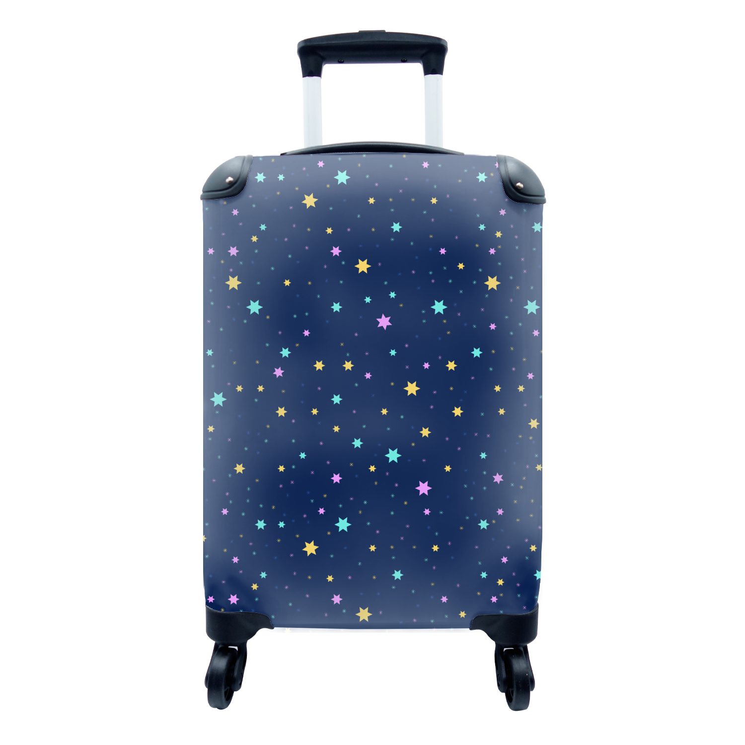 MuchoWow Handgepäckkoffer Sternenhimmel Ferien, 4 Rollen, Design, Reisekoffer für Sterne mit rollen, Reisetasche Handgepäck - - Trolley