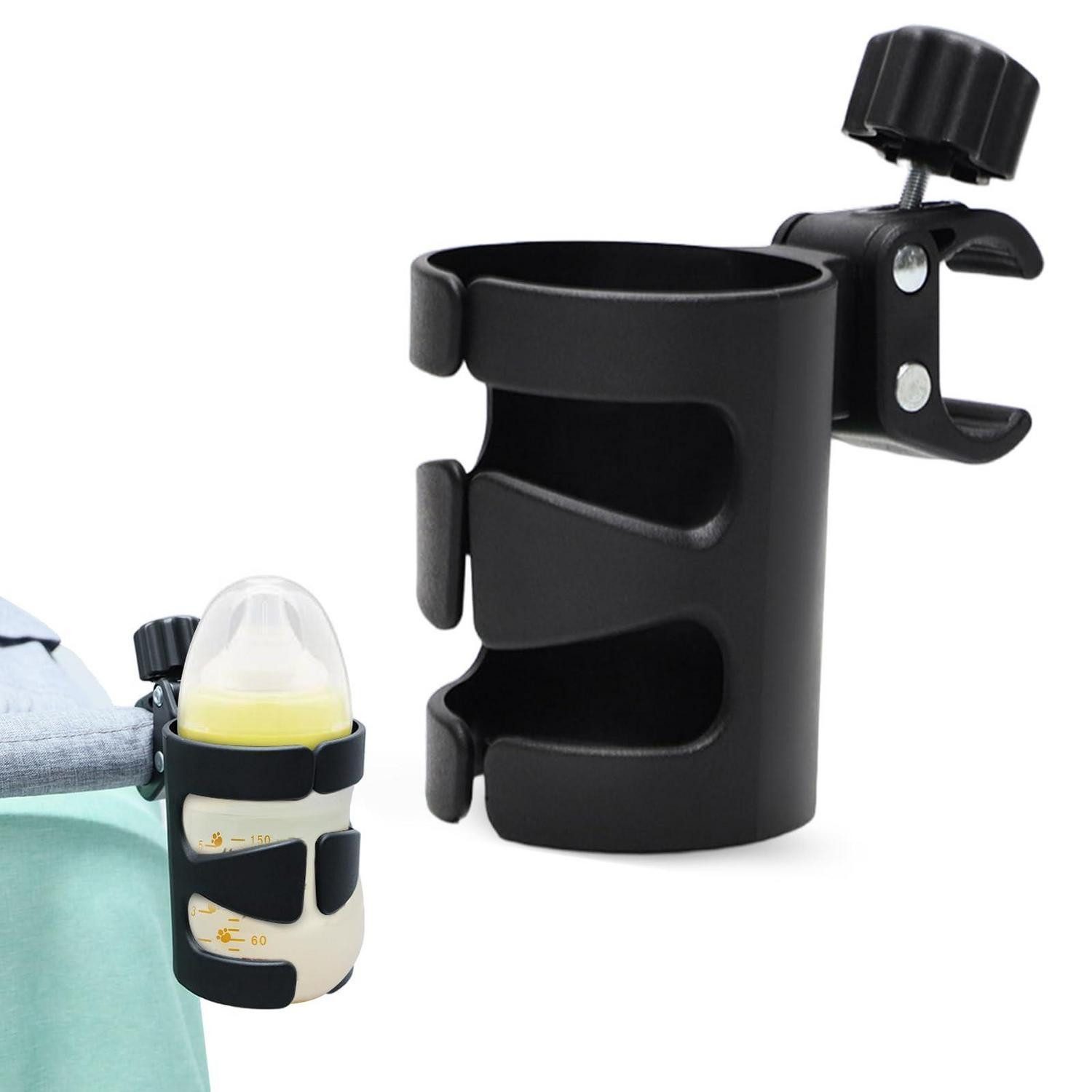 Becherhalter Getränkehalter Kinderwagen 360 Grad drehbar verstellbar universal