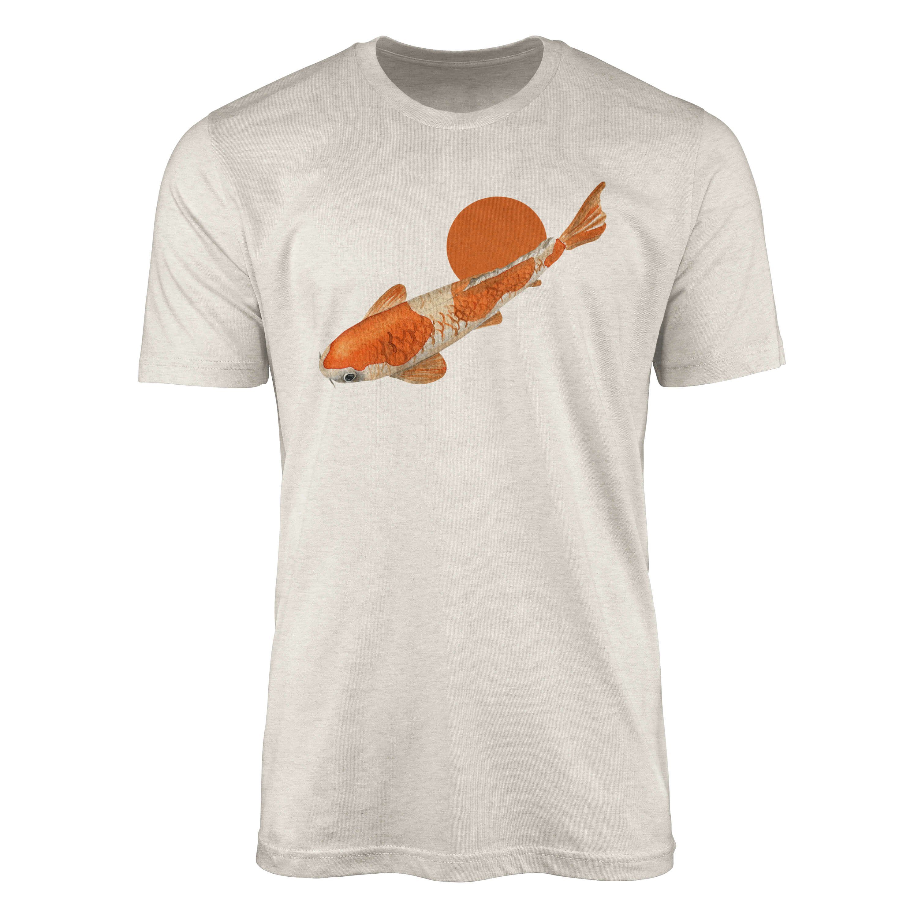Sinus Art T-Shirt Herren Shirt 100% gekämmte Bio-Baumwolle T-Shirt Koi Zuchtkarpfen Wasserfarben Motiv Nachhaltig Öko (1-tlg). € 19,00