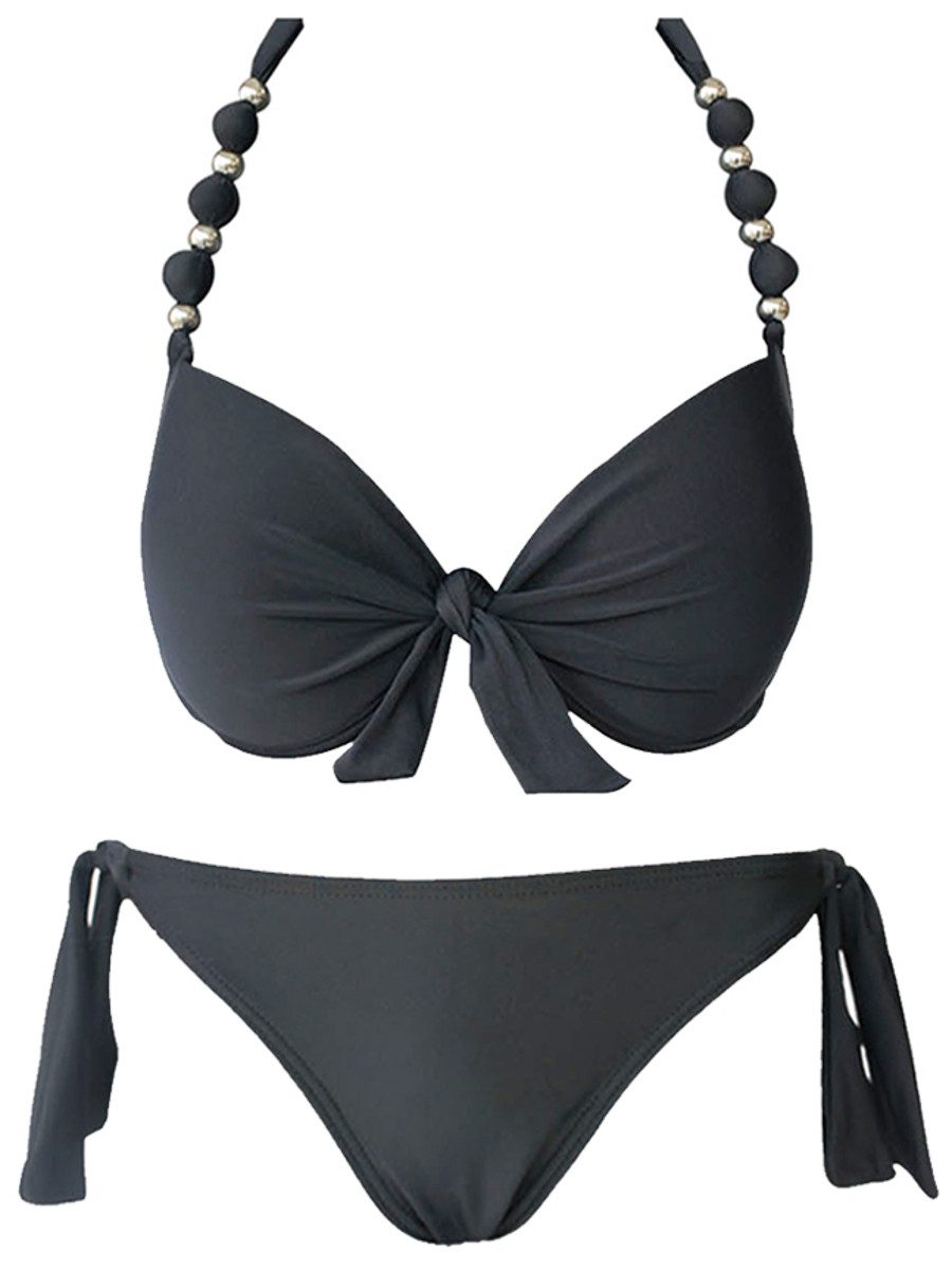 dy_mode Push-Up-Bikini Bikini mit Zierperlen – günstig online kaufen