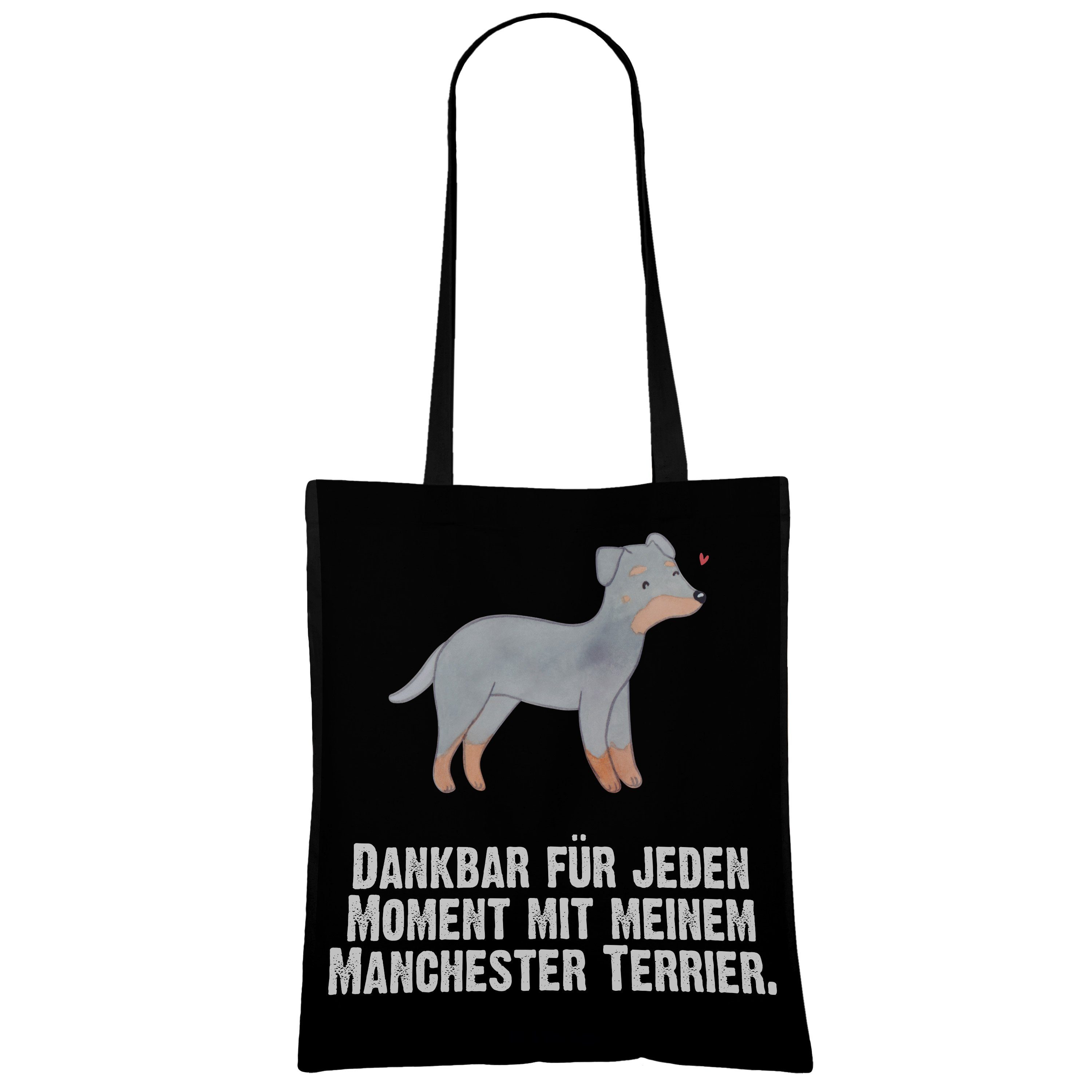 Mr. Manchester - Beuteltasche, Jutebeu Moment Terrier - Schwarz Mrs. Panda (1-tlg) & Tragetasche Geschenk,