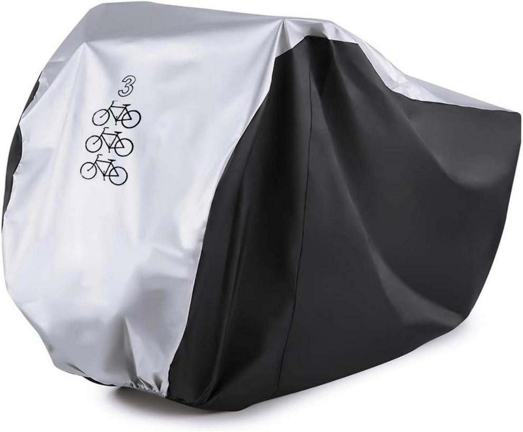 Fahrradschutzhülle Fahrradabdeckung für 3 Fahrräder wasserdicht, UV-Schutz 200x105x110 cm