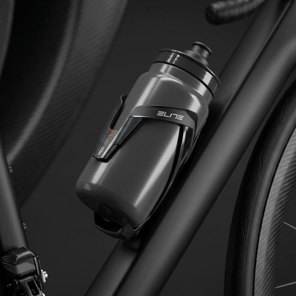 Elite Fahrrad-Flaschenhalter Elite Trinkflaschenhalter Vico Carbon Carbon, schwarz matt/schwarz