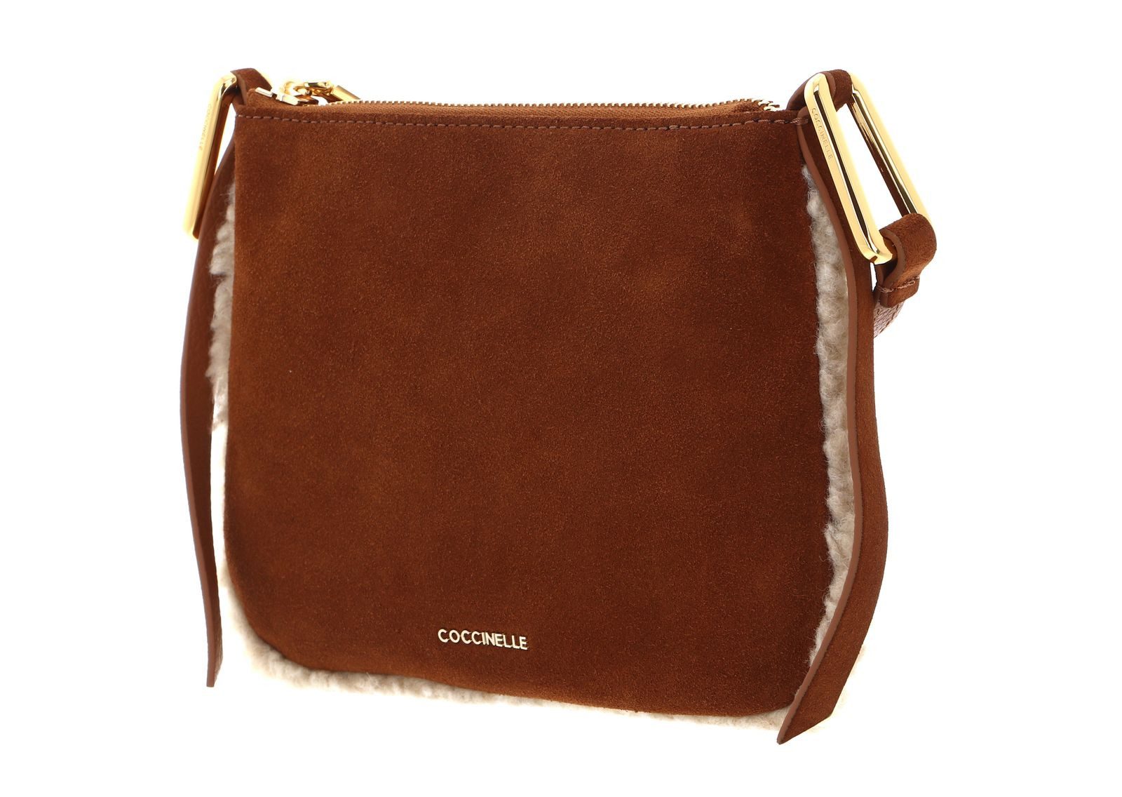 COCCINELLE Umhängetasche Eco Shearling Suede Leather Mini Bag, aus echtem Rindsleder