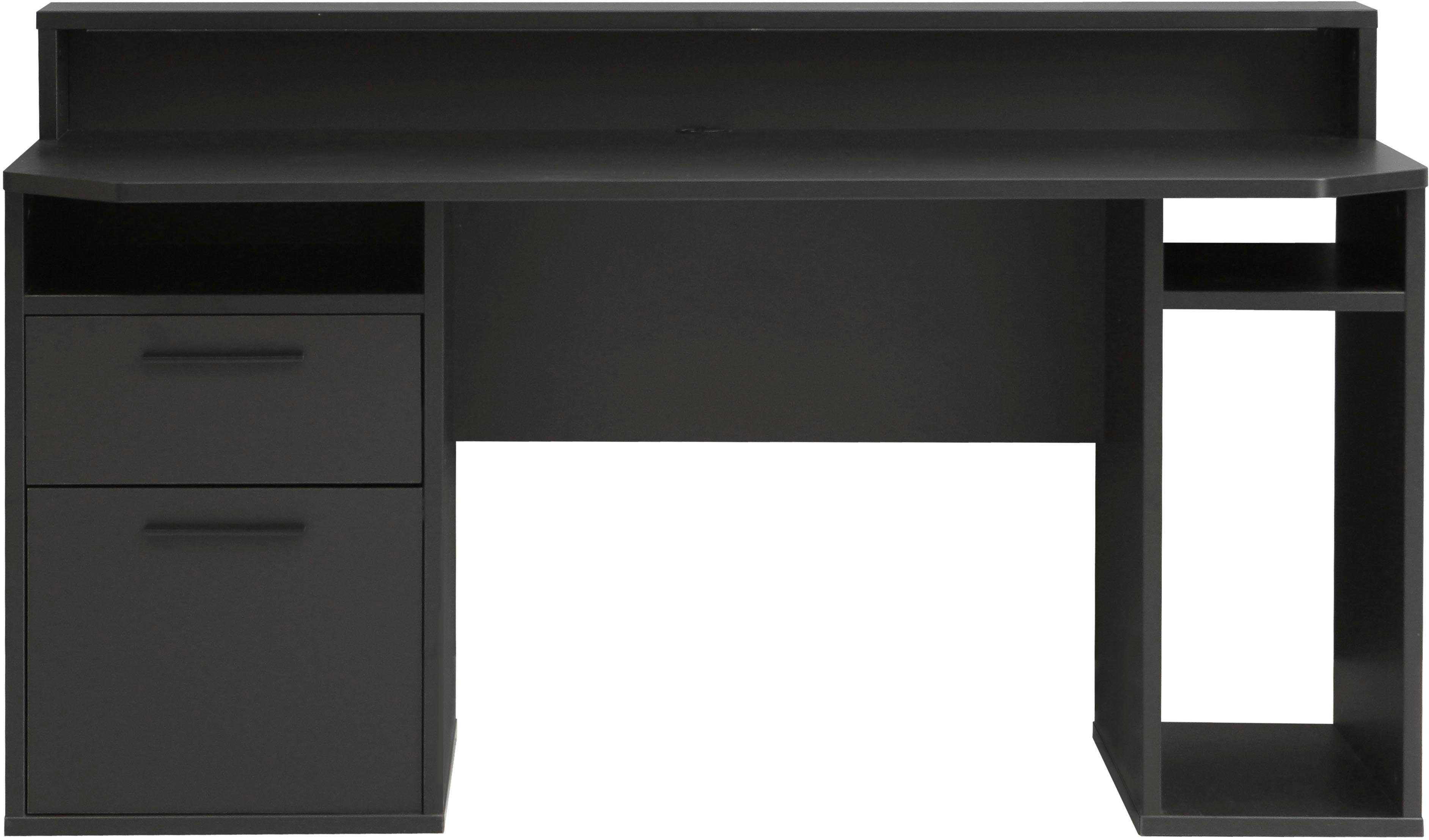 FORTE Gamingtisch Tezaur, schwarz RGB-Beleuchtung mit wahlweise
