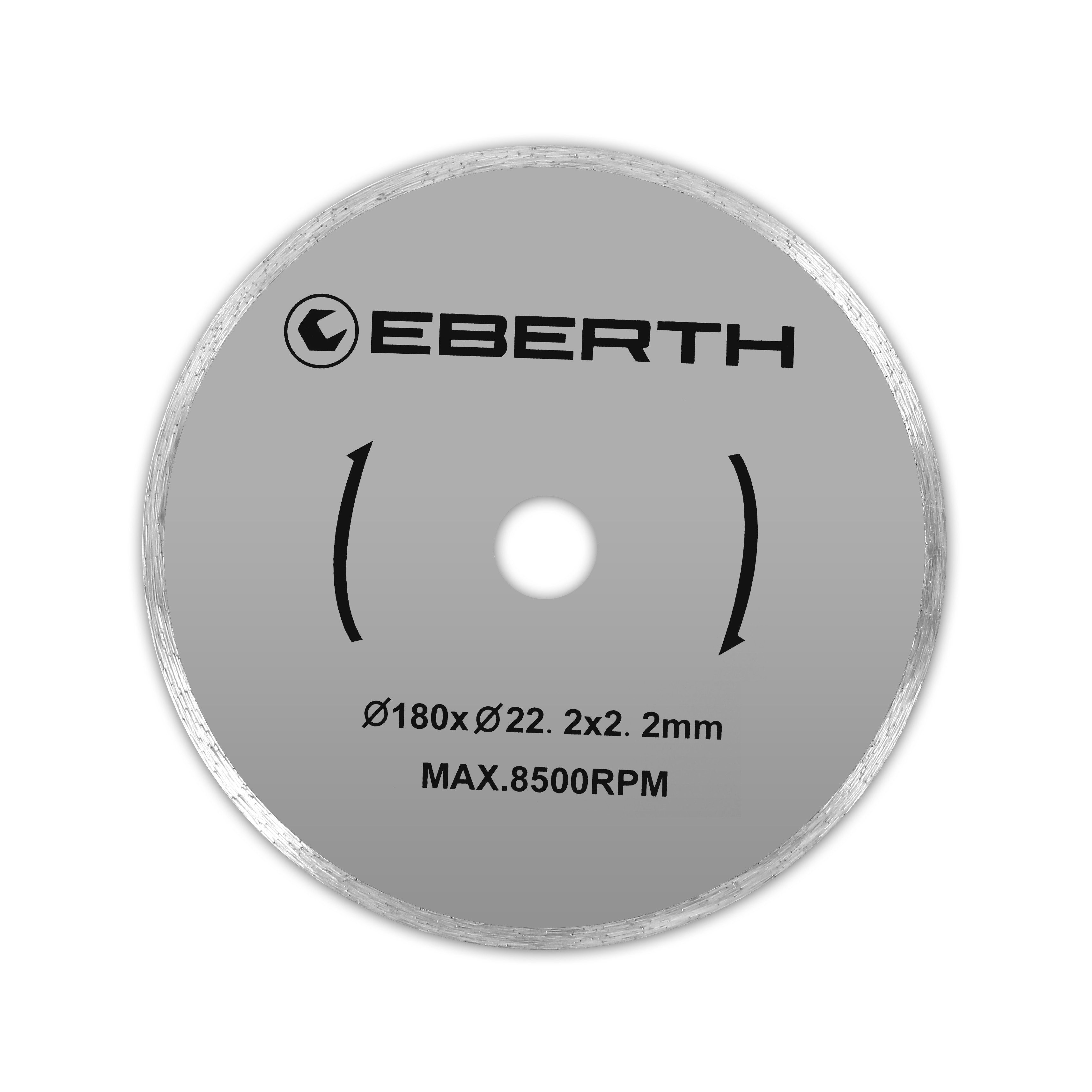 EBERTH Відрізні диски Diamanttrennscheibe für Stein, Beton, Diamantscheibe mit 180mm Durchmesser, 22,2mm Bohrung