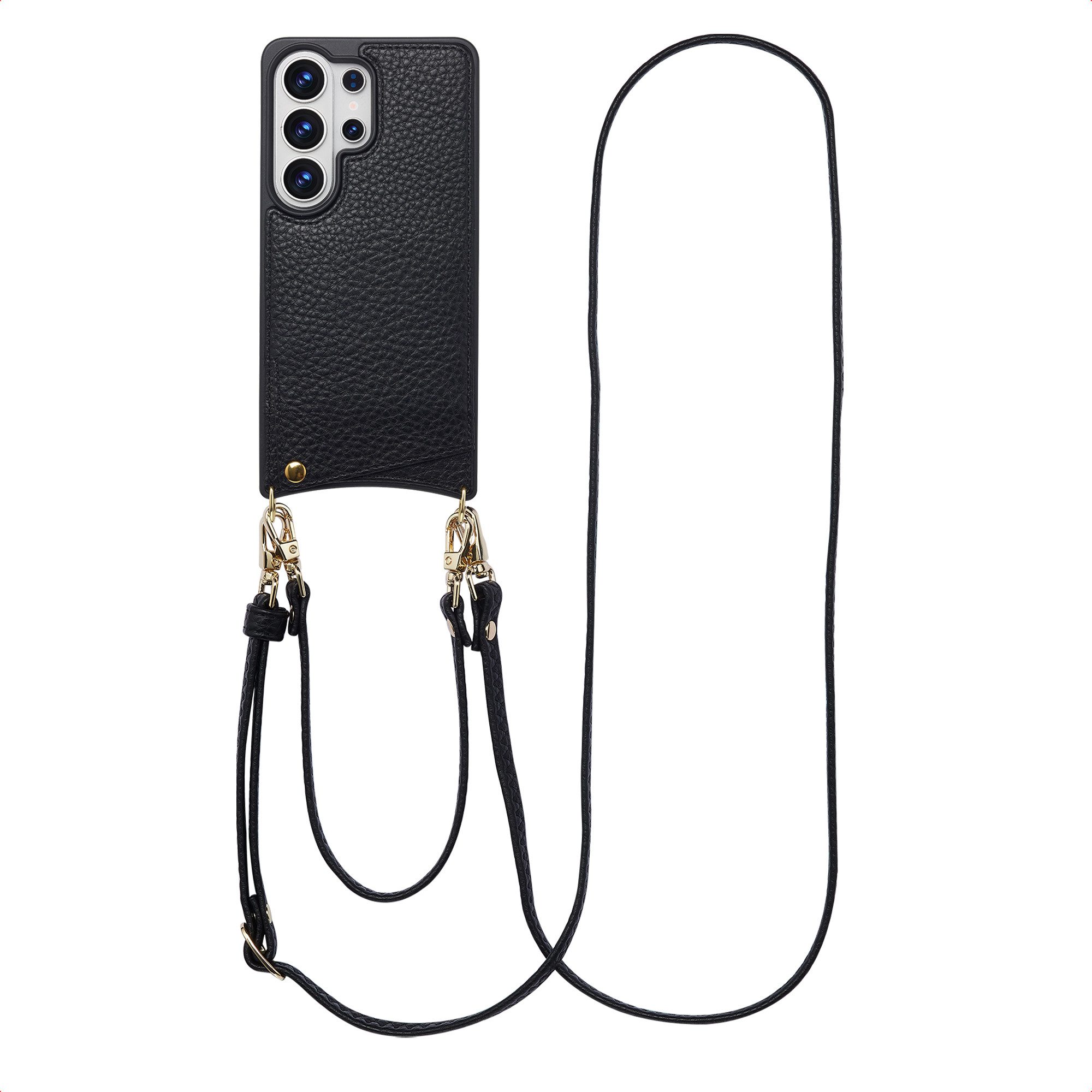 Selencia Case zum Umhängen Selencia Nova HandyHülle mit Kordel und Kartenhalter Samsung Galaxy S2
