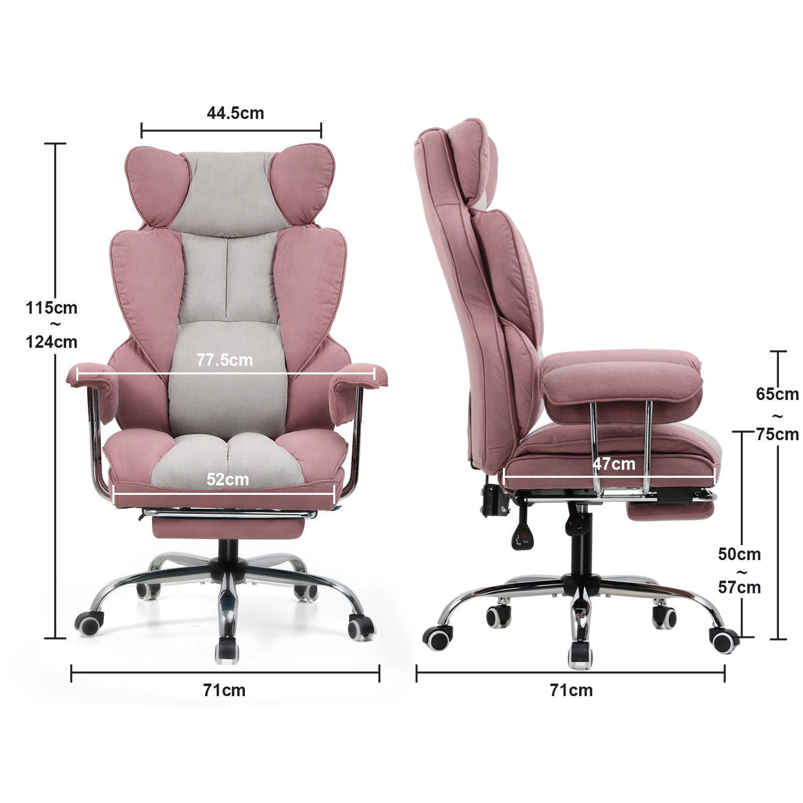 GTPLAYER Gaming-Stuhl Ergonomischer Bürostuhl Gaming Stuhl, Gamer Stuhl 150kg Belastbarkeit (Packung), Schreibtischstuhl Chefsessel mit Fußstütze höhenverstellb – Bild 5 von 5