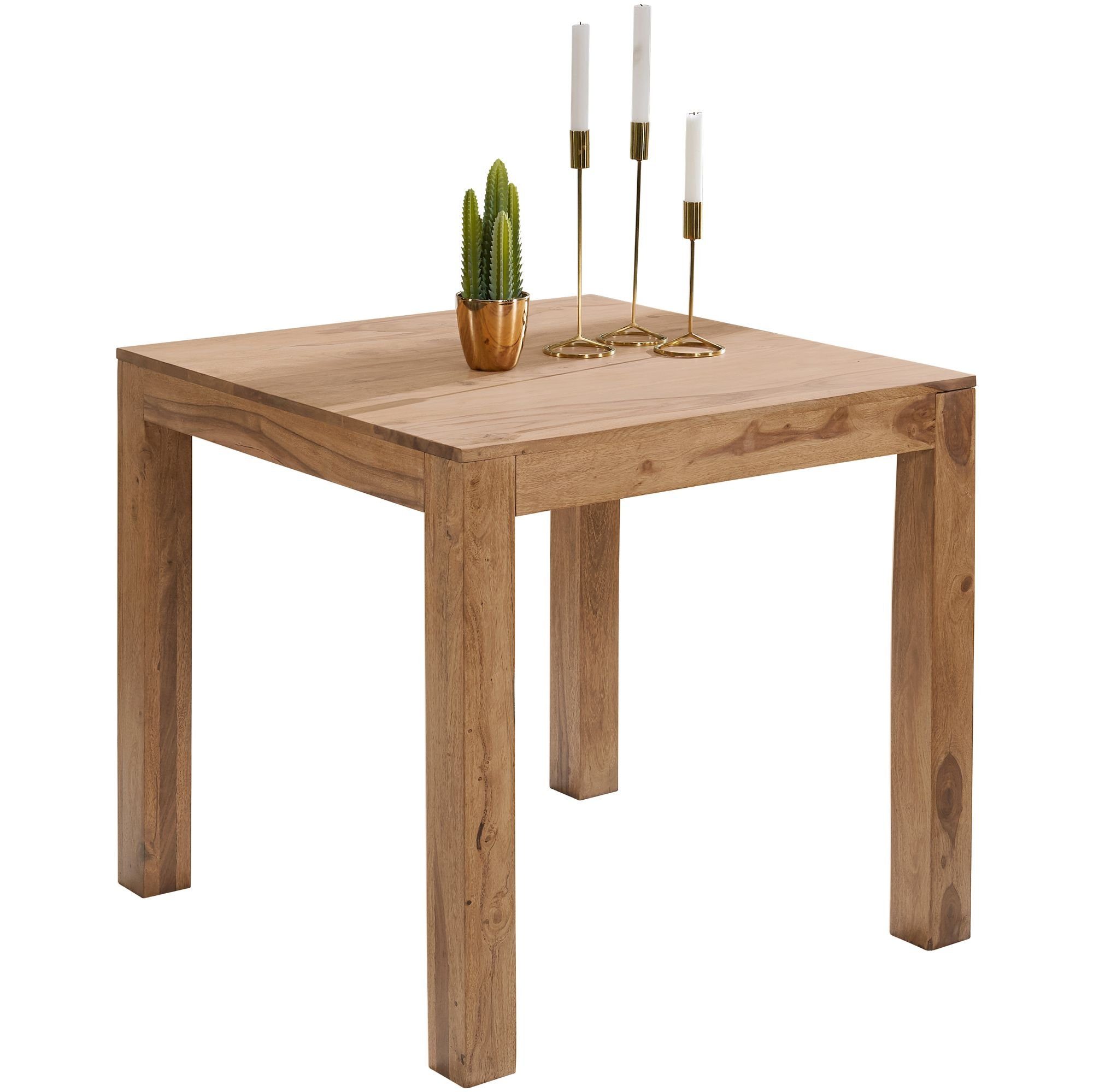 FINEBUY Esstisch »FB39799«, Esstisch Massivholz Akazie 80 ...