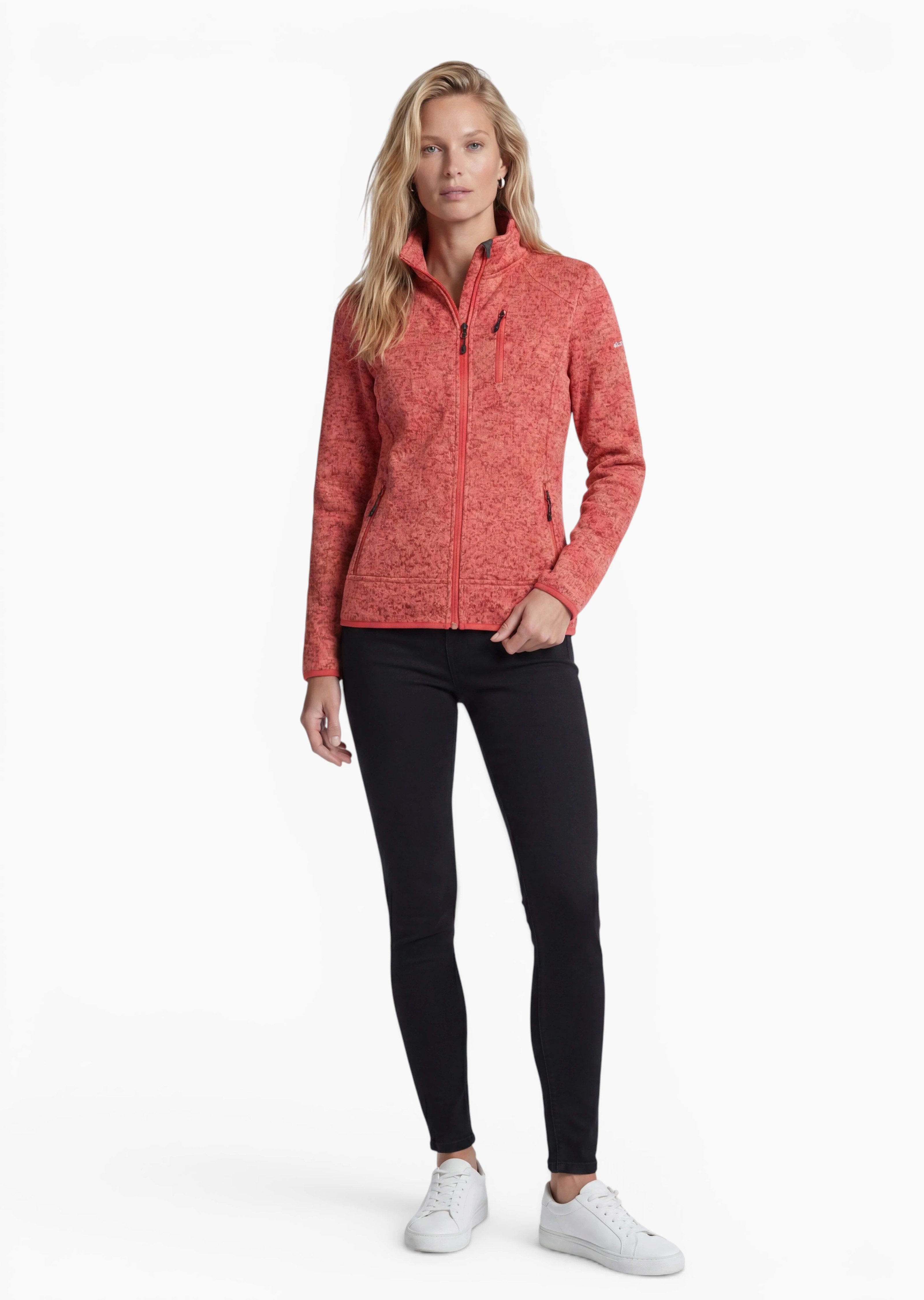 Alpenwert Fleecejacke Fleecejacke Damen – Outdoor- & Freizeitjacke, Weich und Atmungsaktiv Ideal als Outdoorjacke oder wärmende Midlayer