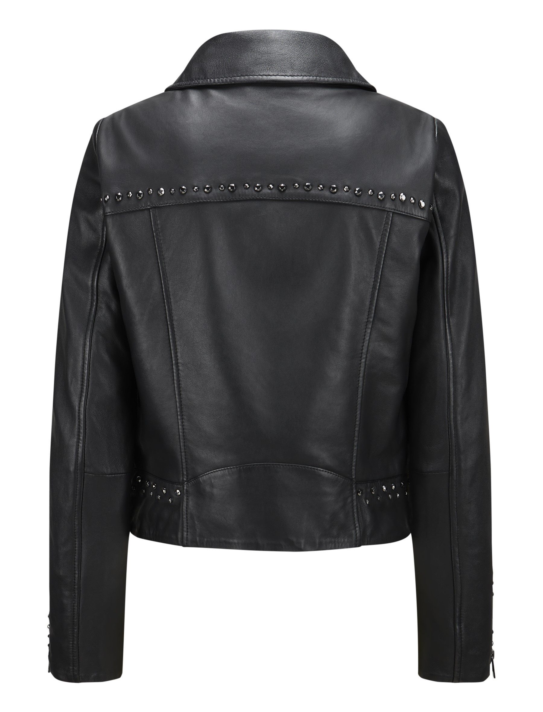 Milestone Lederjacke MSFaye rockige Bikerjacke mit Nieten aus Lammleder