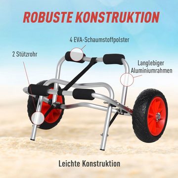 HOMCOM Einerkajak Kanuwagen, (Set, 1-St., inkl. Befestigungsgurt), BxLxH: 44,5x68x40 cm