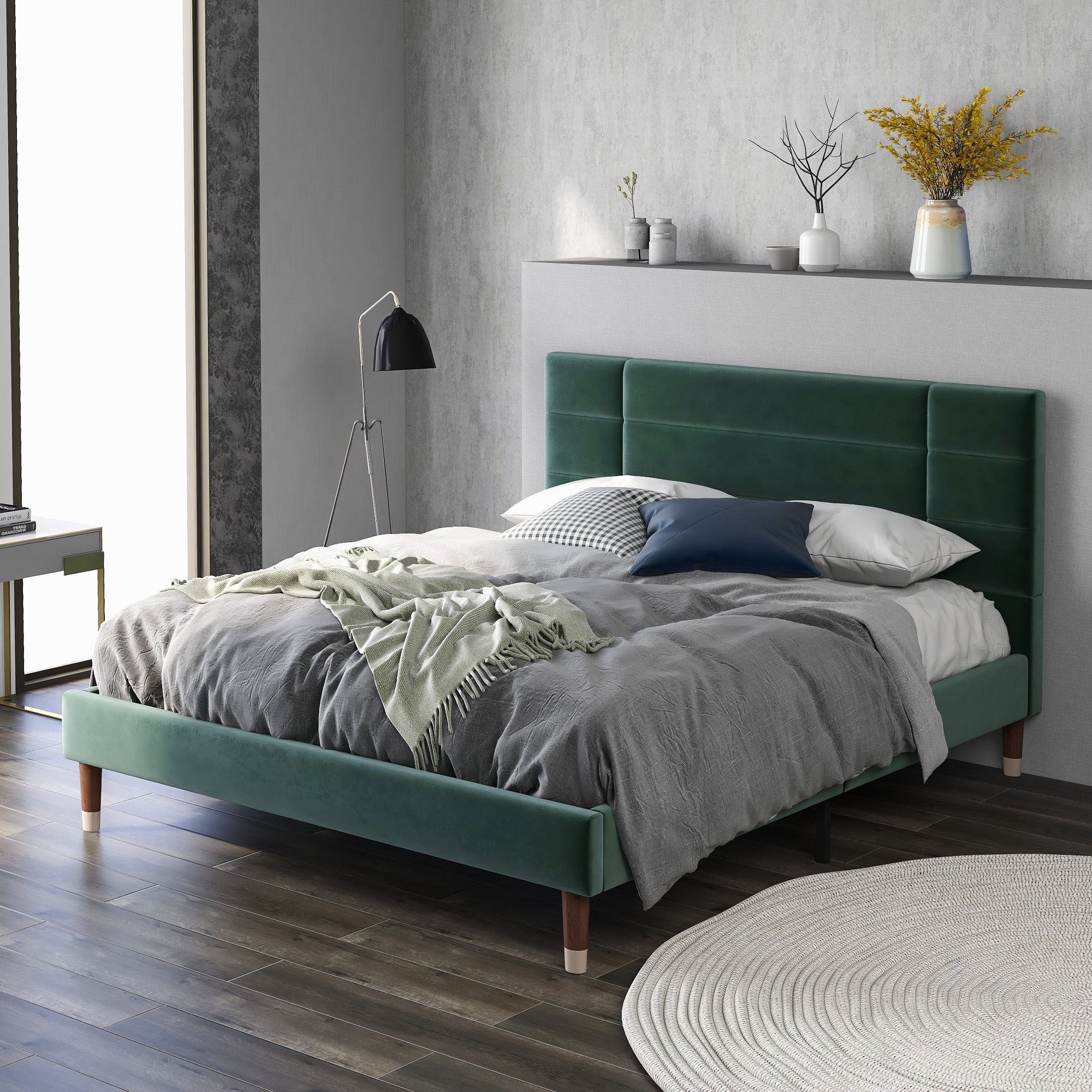 REDOM Polsterbett Doppelbett Bett Funktionsbett Massivholzbett günstig online kaufen