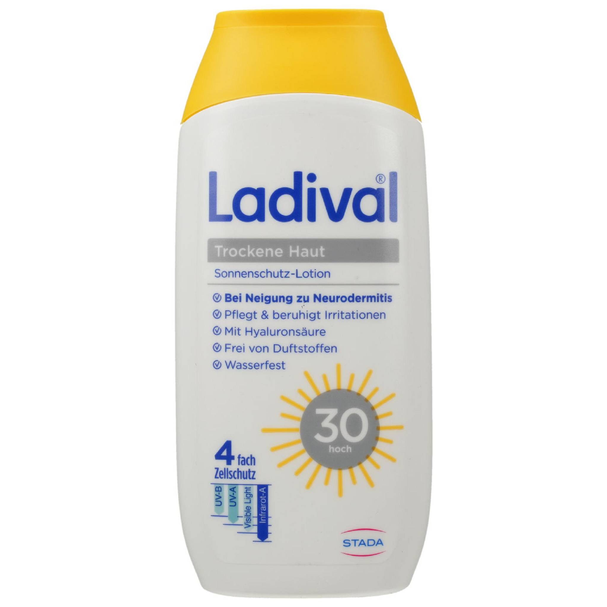 Ladival Sonnenschutzcreme LADIVAL trockene Haut Sonnenschutz-Lotion LSF 30 200ml PZN 19099395