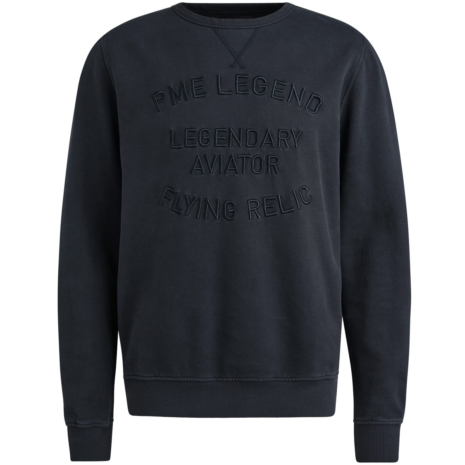 PME LEGEND Sweatshirt Crewneck gd terry mit Schriftzug – Bild 5 von 5