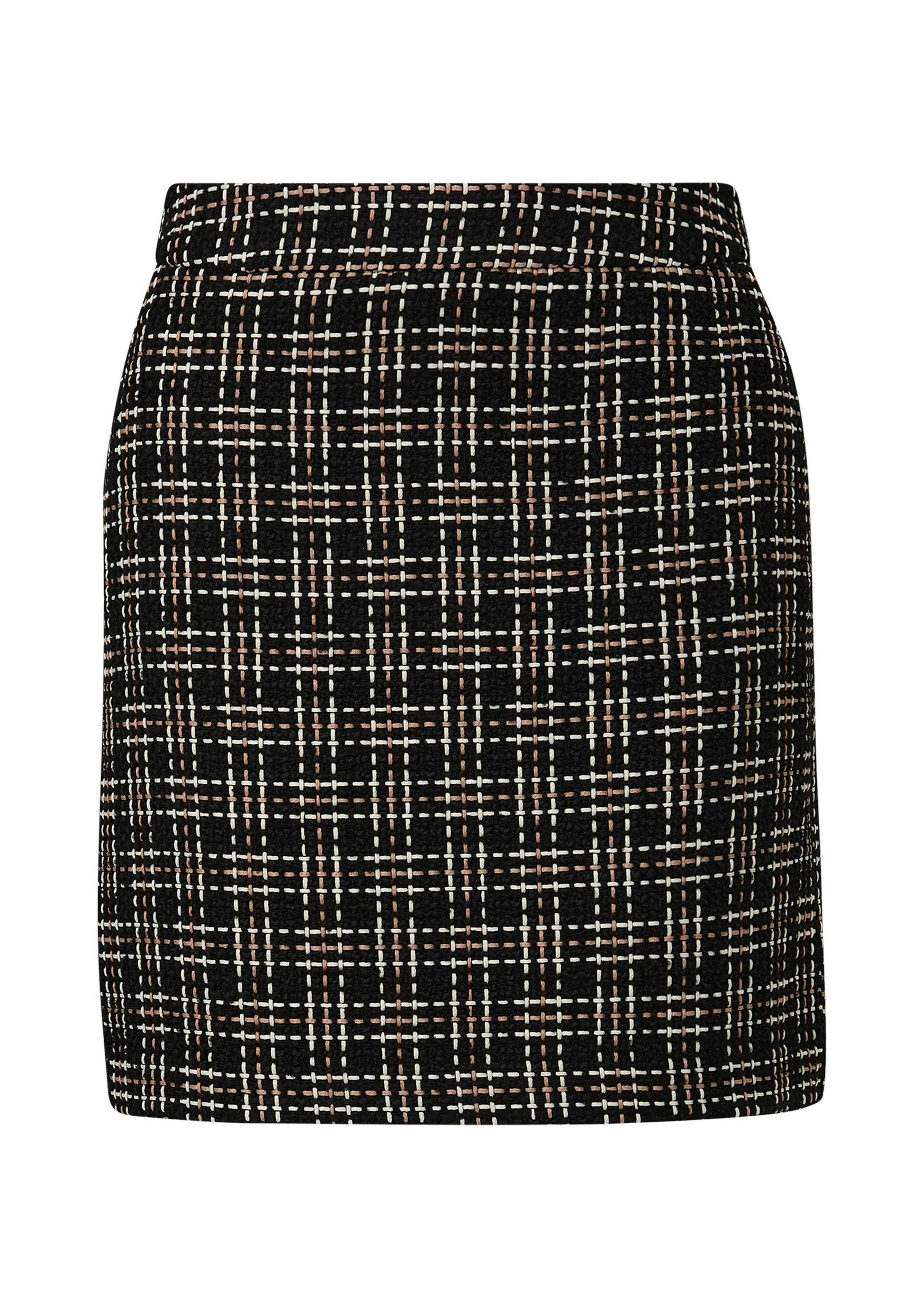 comma Minirock Rock Rock aus Multicolor-Tweed
