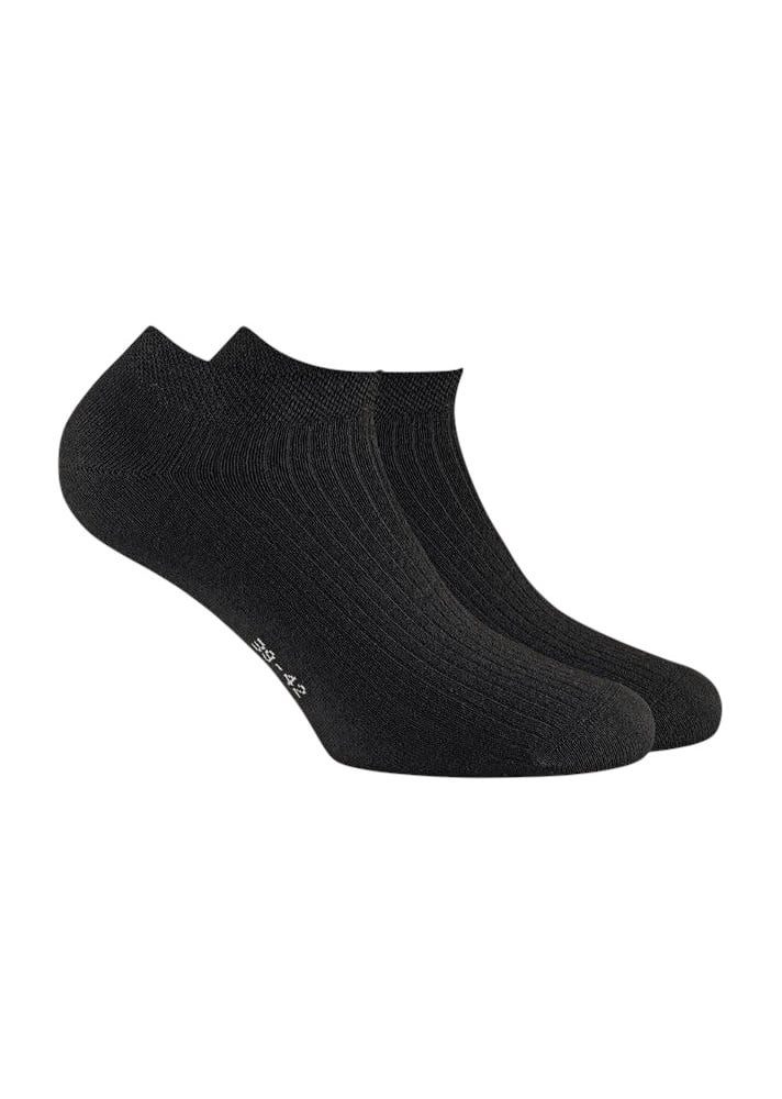 Rohner Socks Socken Tagessocke Sneaker Texcircle schwarz - 1 Paar