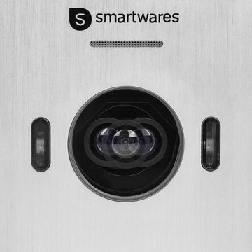 smartwares Video Türsprechanlage Video-Türsprechanlage (Beleuchtetes Namensschild)