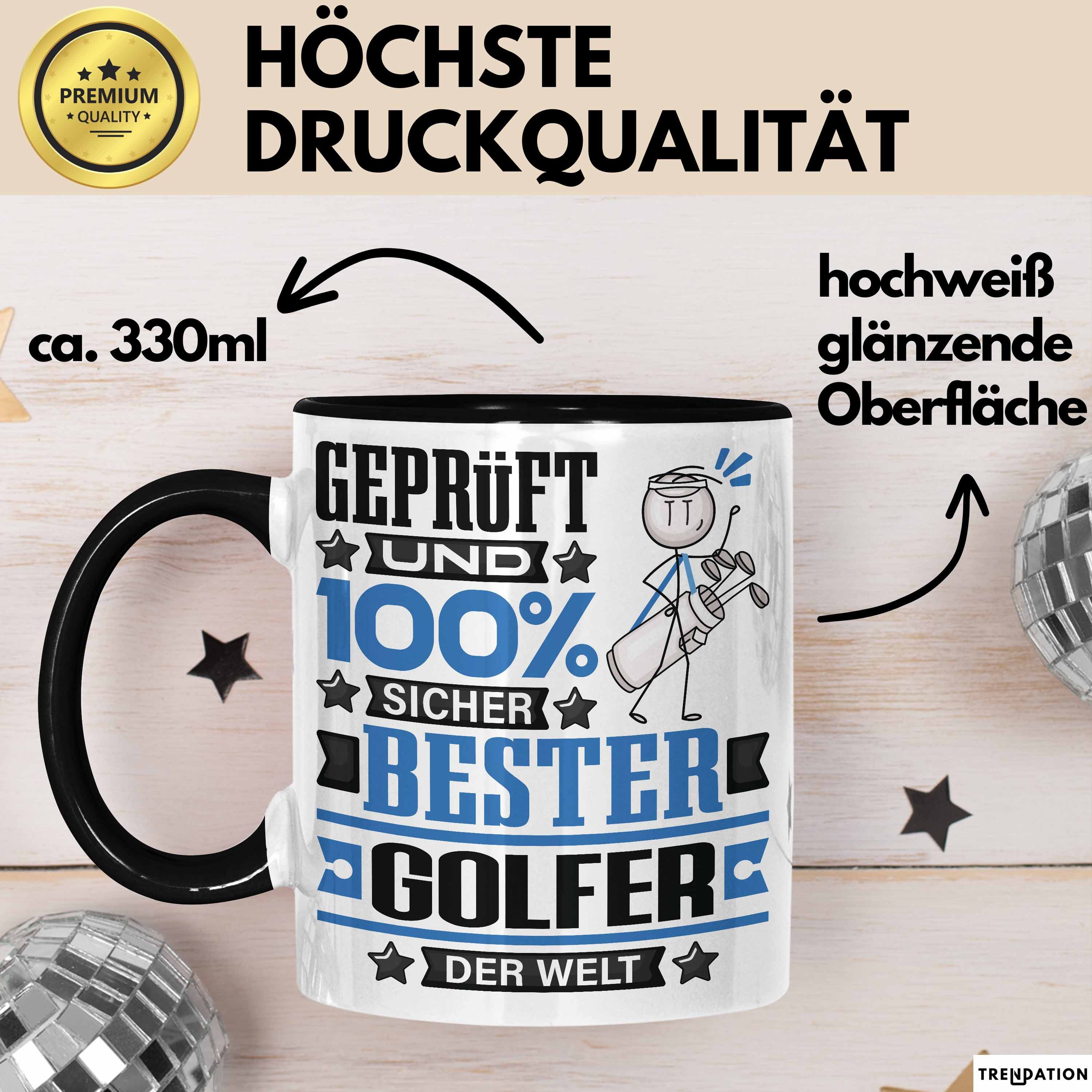 Trendation Tasse Golfer Geschenk Lustiger Spruch für Golfer Geschenkidee Bester Golfer, Keramik