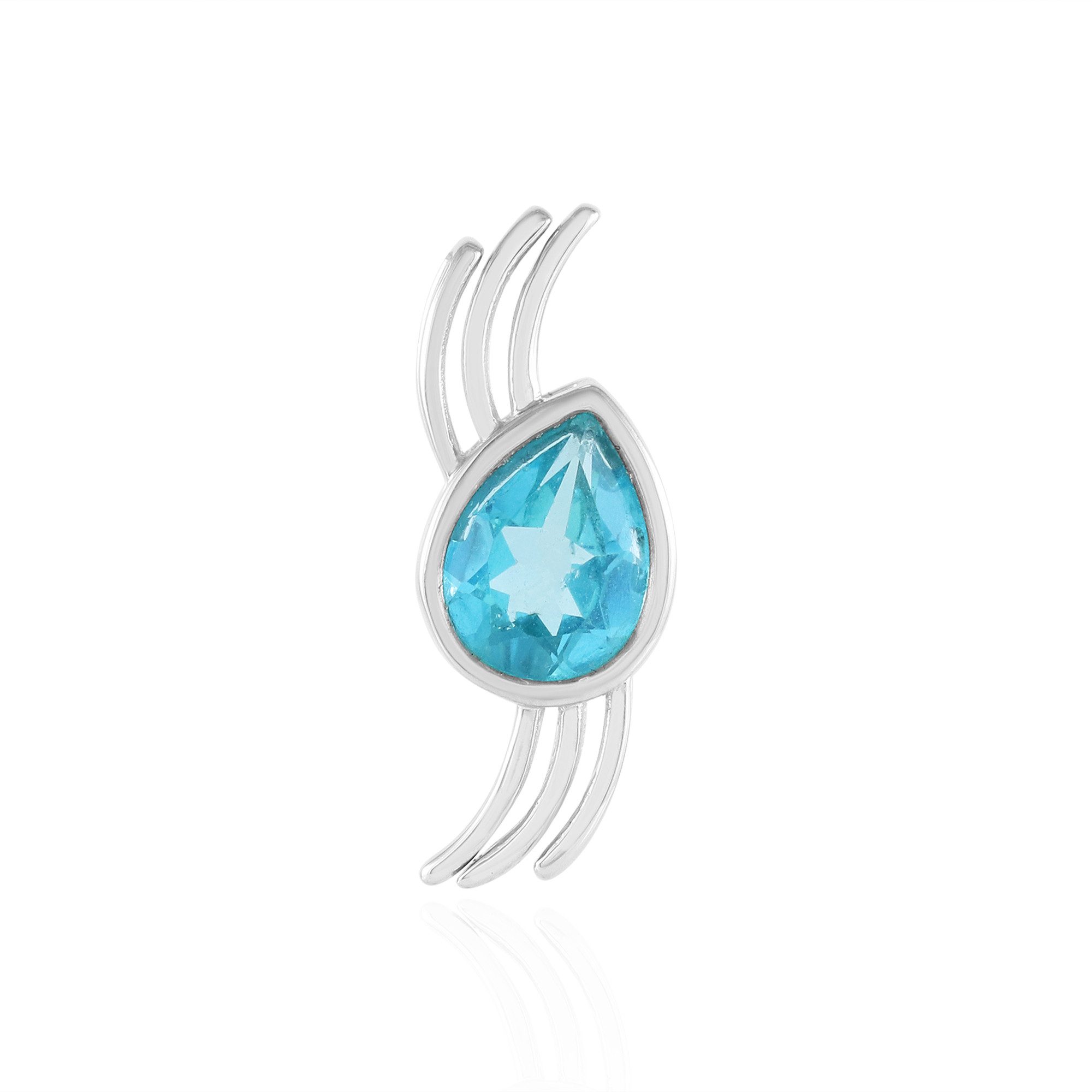 Cavill Kettenanhänger Paraiba Topas Silber Anhänger, Brasilien 1,236ct (1-tlg)