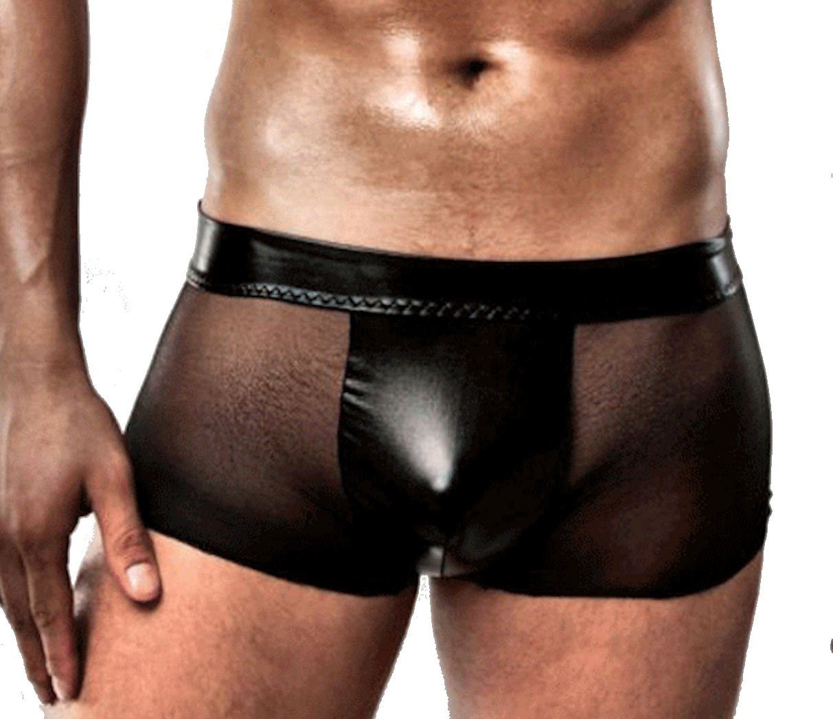 Männershort Boxershorts Passion Wetlook-Boxershorts Herren Made 003, PASSION EU Menswear in