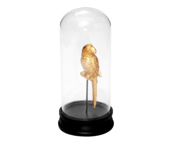 Brillibrum Dekofigur »Design Dekofigur Vogel Gold Papagei Figur Wohnzimmer Deko Tierfigur Papagei im Käfig Parrot Gold«