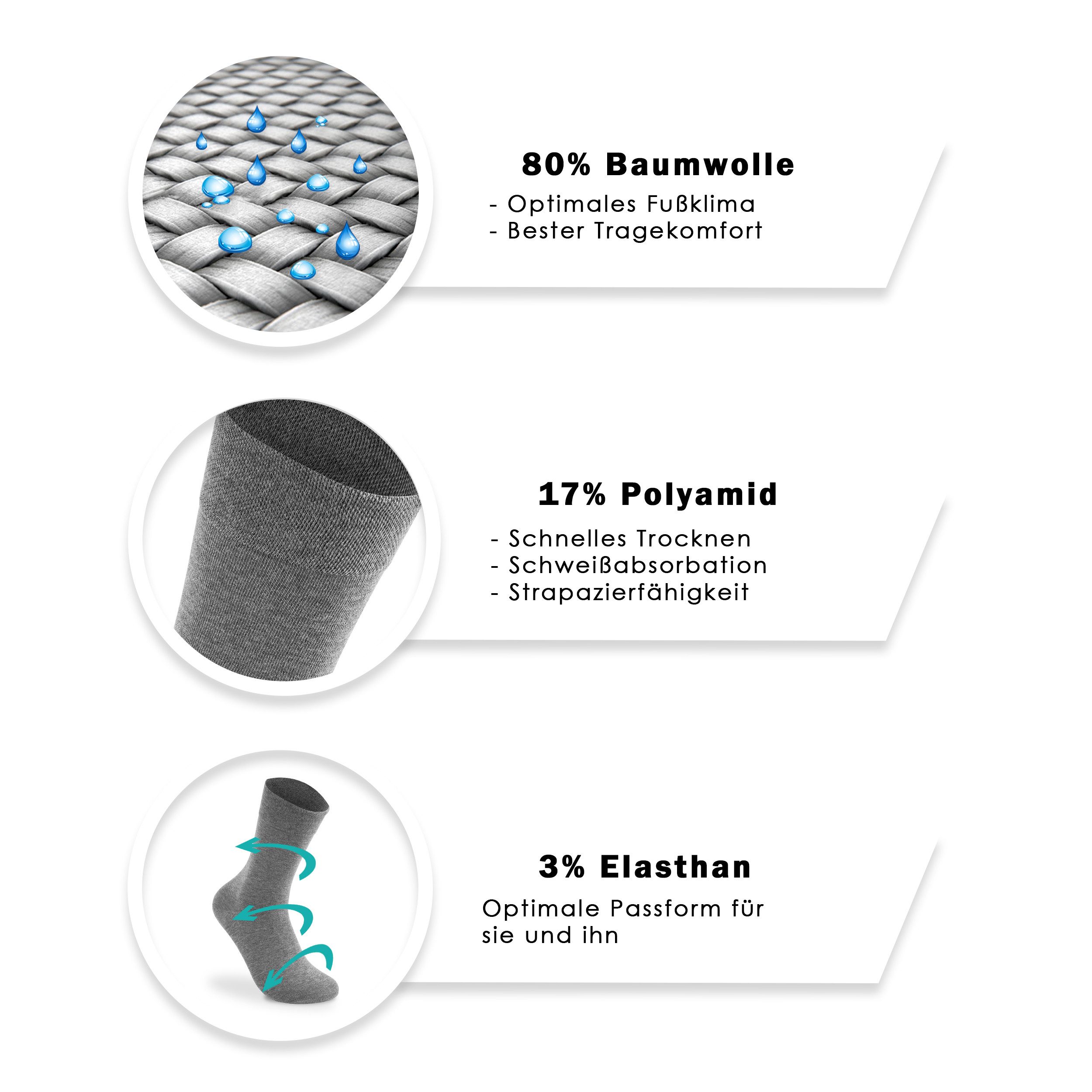 Bärenfuß Haussocken 3 Paar Herren Damen Premium ABS Socken - Extra Rutschfest dank Noppen – Bild 4 von 5