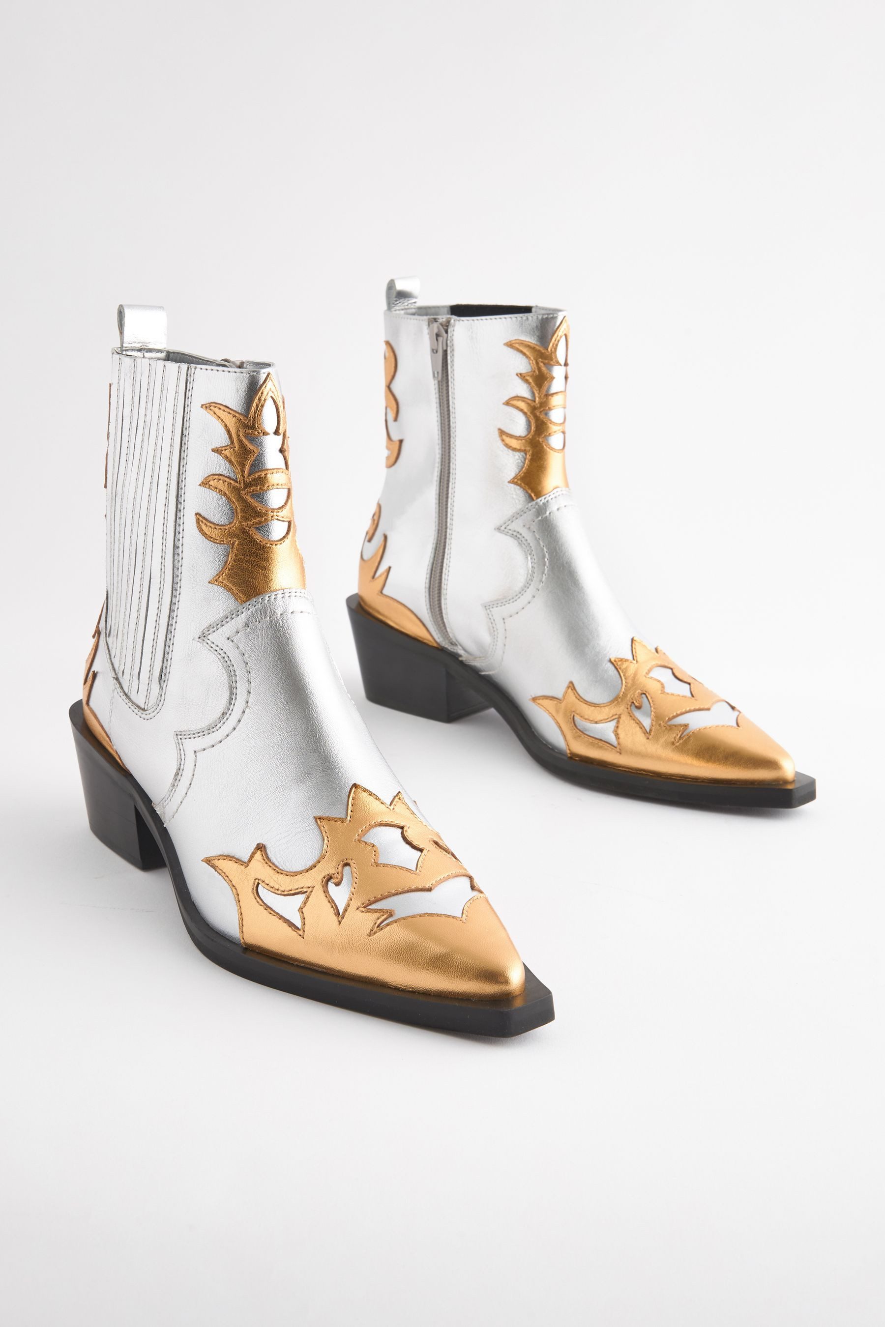 Next Hochwertige Cowboy-Stiefeletten aus Leder Stiefelette günstig online kaufen
