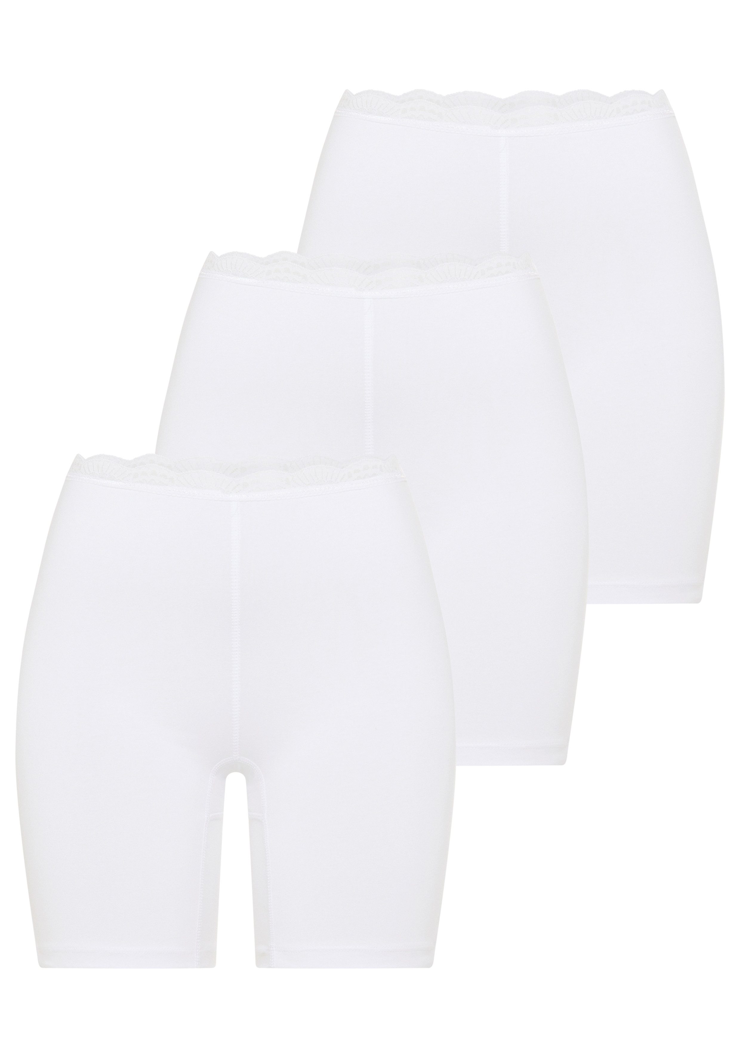 YSABEL MORA Lange Unterhose BASIC COLLECTION COTTON WITH LACE (3er Pack) angenehme Weichheit und Passform gegen Reibung