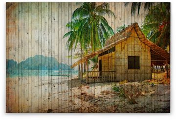A.S. Création Leinwandbild tahiti, Meer, Strand (1 St), Keilrahmen Bild Insel