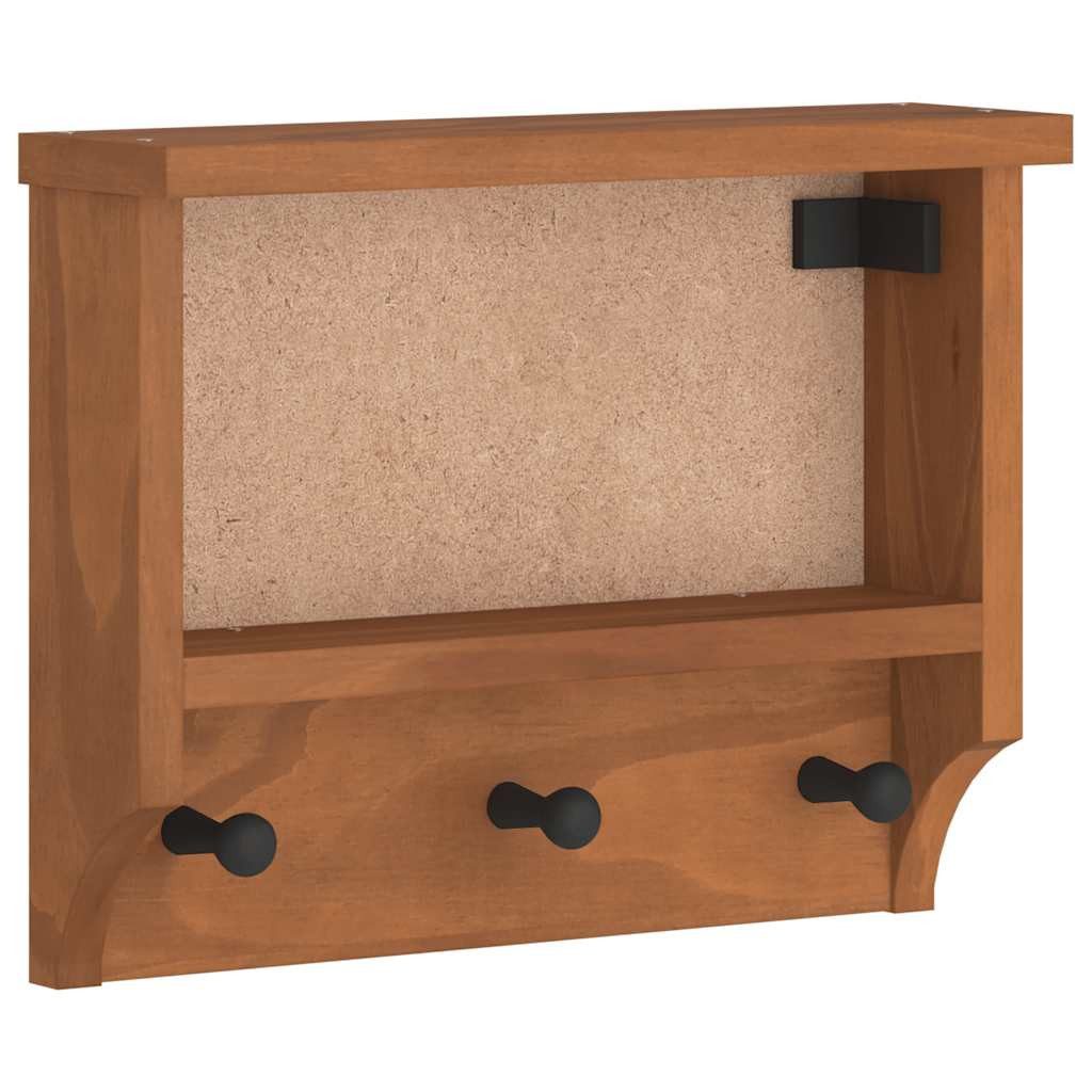 vidaXL Вішалки Wandgarderobe SANDNES 45x12x35 cm Massivholz Kiefer, (1 St)