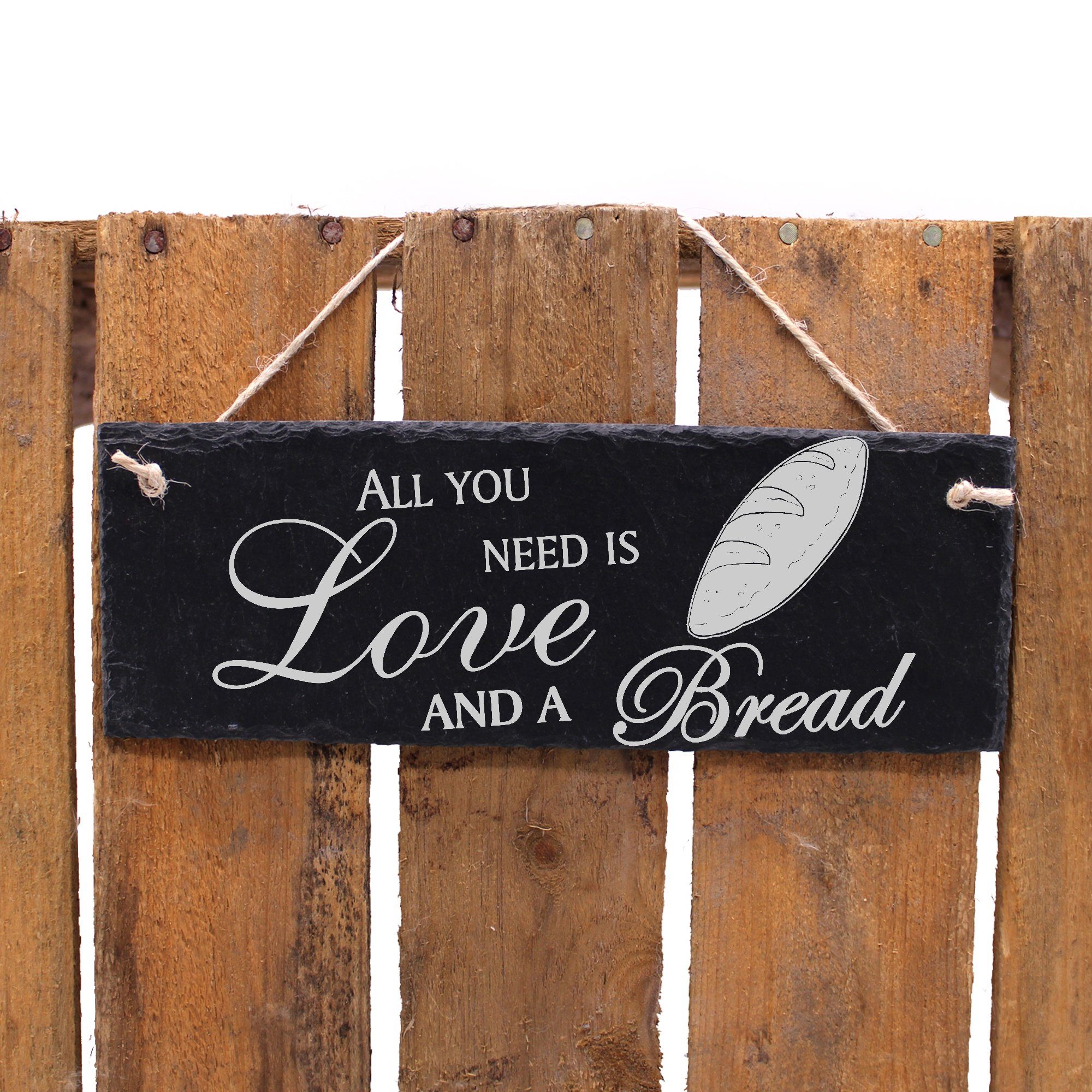 Love Bread All Dekolando need Brot you Hängedekoration and 22x8cm a is