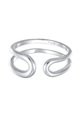 Elli Premium Fingerring Offen Modern Verstellbar 925 Silber