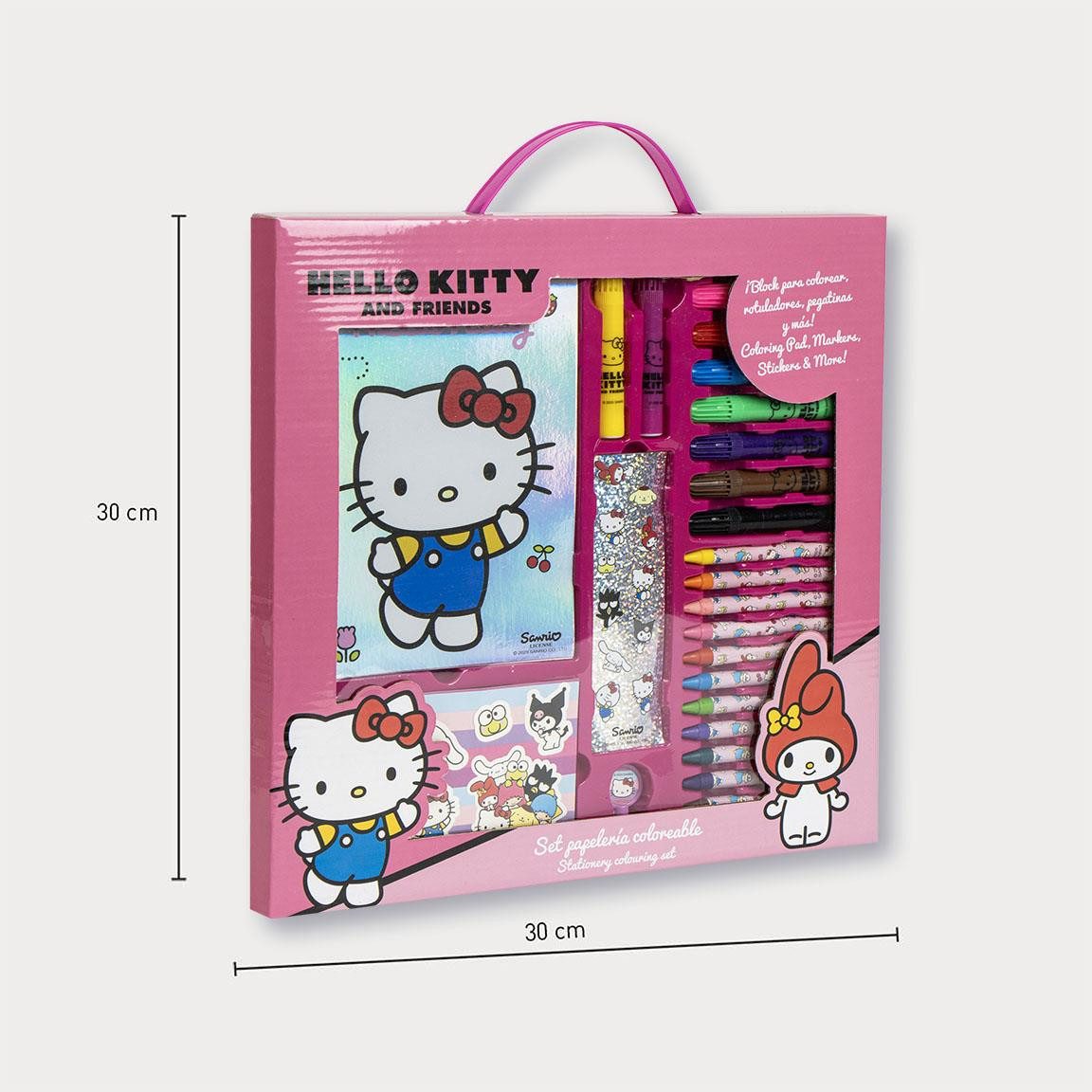 Cerda Farbkasten Hello Kitty Coloring Set – Kreativset für Kinder mit Stiften