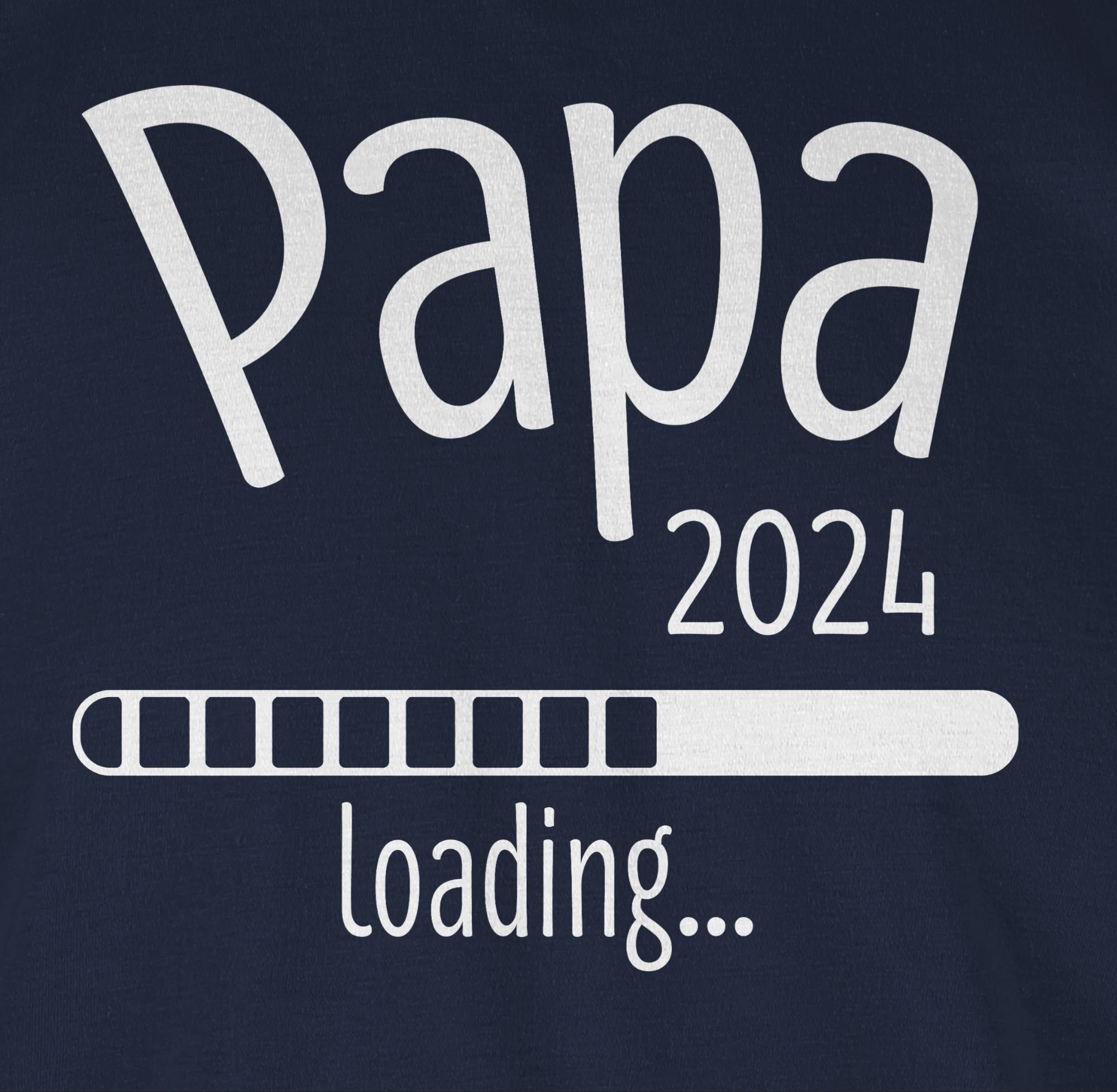 Geschenk loading Vatertag 02 2024 Navy für Shirtracer Blau Papa T-Shirt Papa