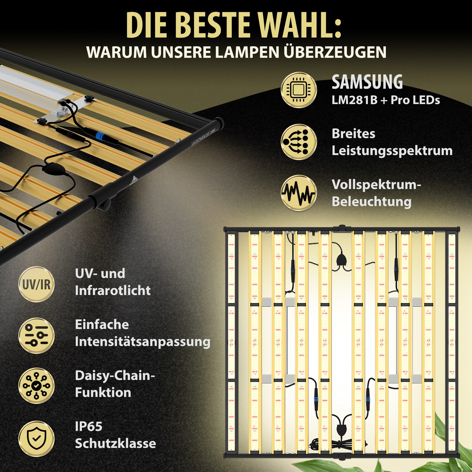 THE HOOKAH Pflanzenlampe SAMSUNG GrowLampe Lampe LED Light Vollspektrum UV+ günstig online kaufen