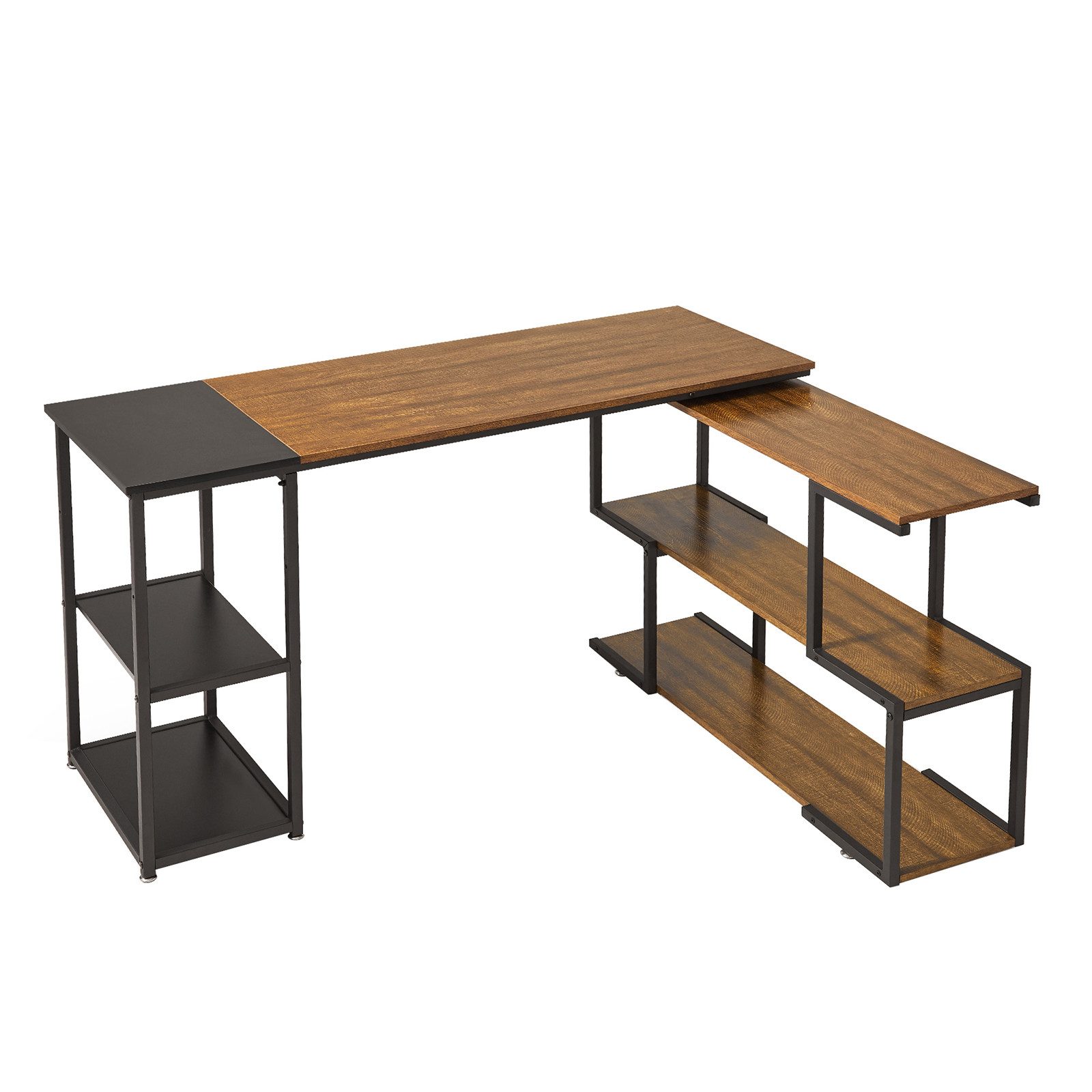 Mondeer Eckschreibtisch Computertisch, mit 360 Grad Drehbarem S-Regal, 2 Hö günstig online kaufen