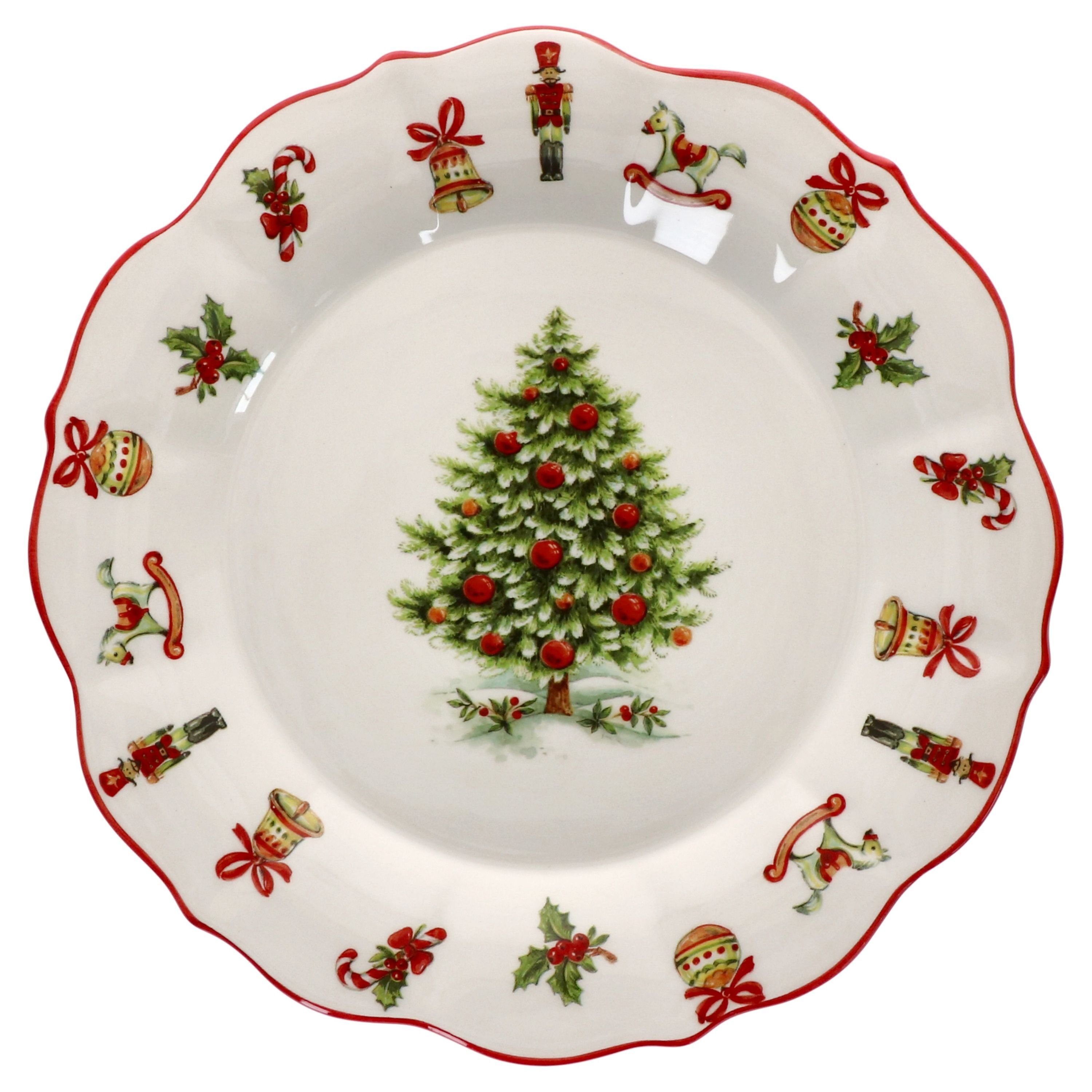 Speiseteller Maestro Natale Gebäckteller Keramik Speiseteller Weihnachten