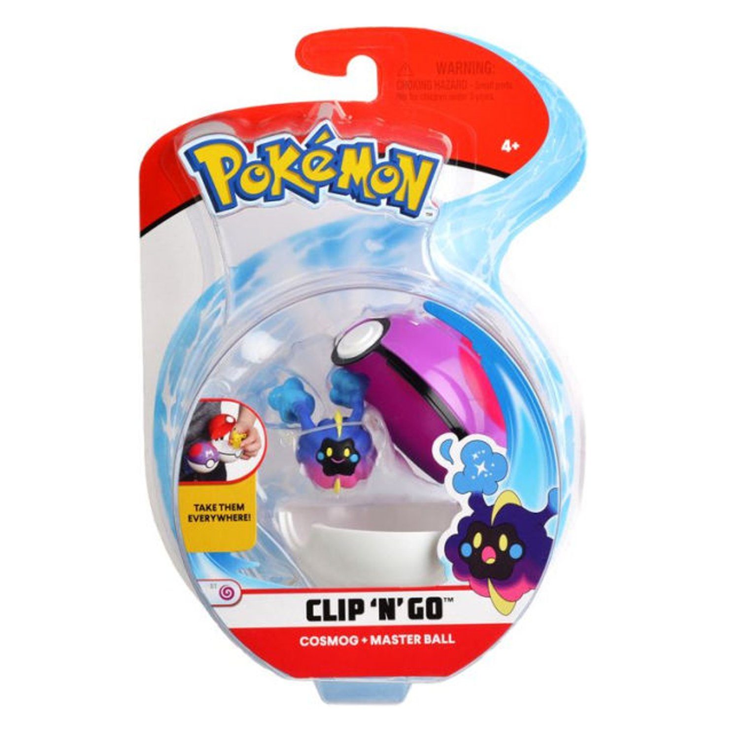 Jazwares Spielfigur, Pokemon Clip'N'Go Serie 7 Figur mit Pokeball