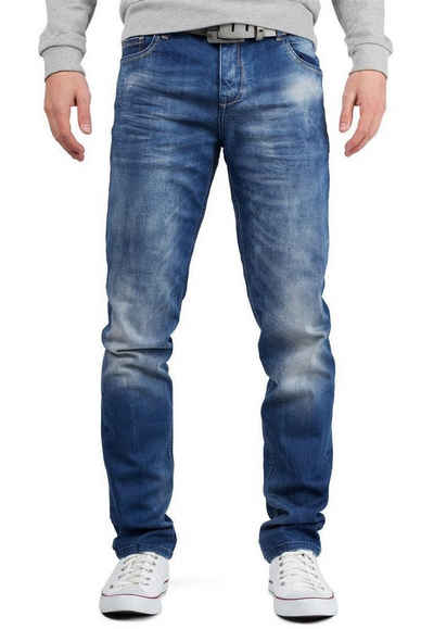Cipo & Baxx Slim-fit-Jeans Casual Hose BA-CD319B mit lässiger Waschung