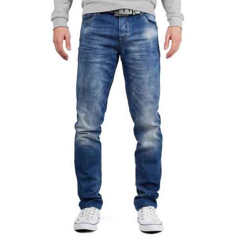 Cipo & Baxx Slim-fit-Jeans Casual Hose BA-CD319B W34/L34 (1-tlg) mit lässiger Waschung
