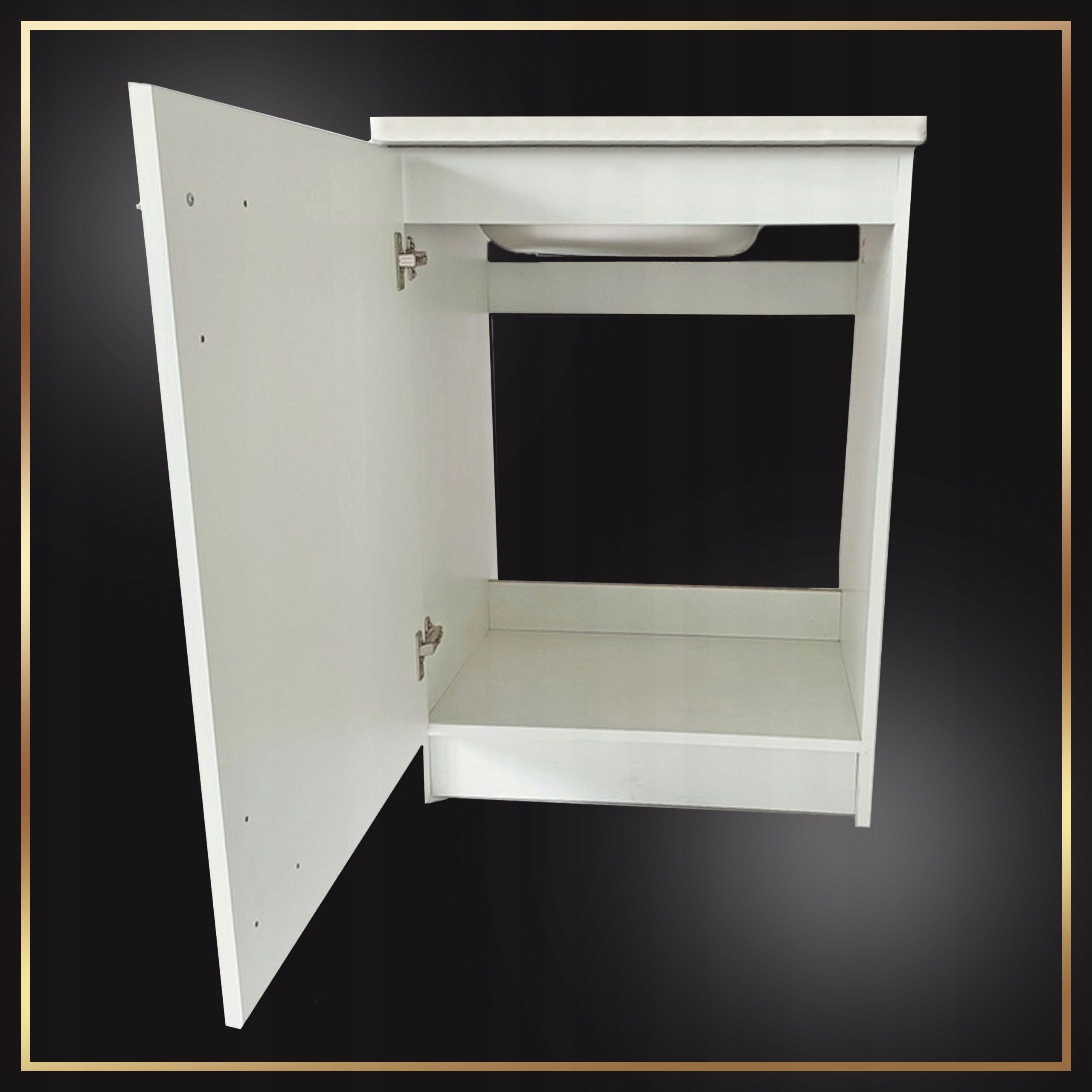 STAMAR Spülenschrank Küchenschrank 60cm Weiß Spüle Reversibel Armatur Hoch günstig online kaufen