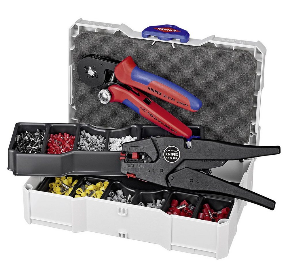 Thumbnail - Knipex Crimpzange Knipex 97 90 10 Crimpzange Aderendhülsen 0.08 bis 10 mm² Inkl. Abiso