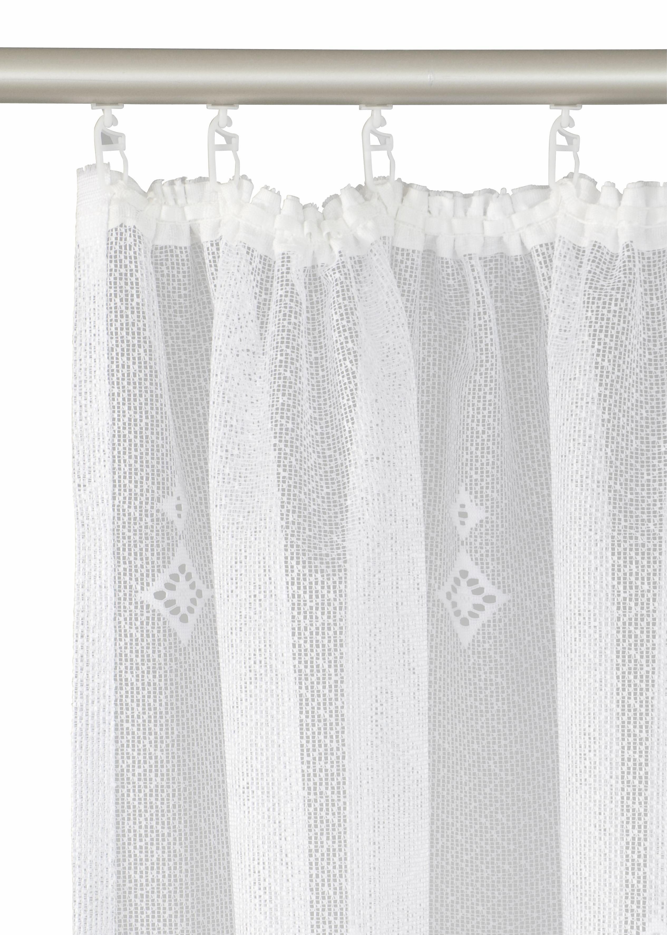 Weckbrodt Gardine Wien (1 St), Kräuselband, halbtransparent, Jacquard, Jacquard, strukturiert, Allover,floral,halbtransparent, Bordüre, Store