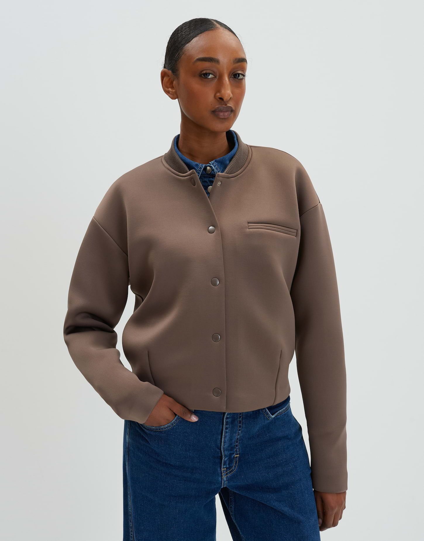 someday Sweatjacke Kurze Bomberjacke ULONI Loose günstig online kaufen