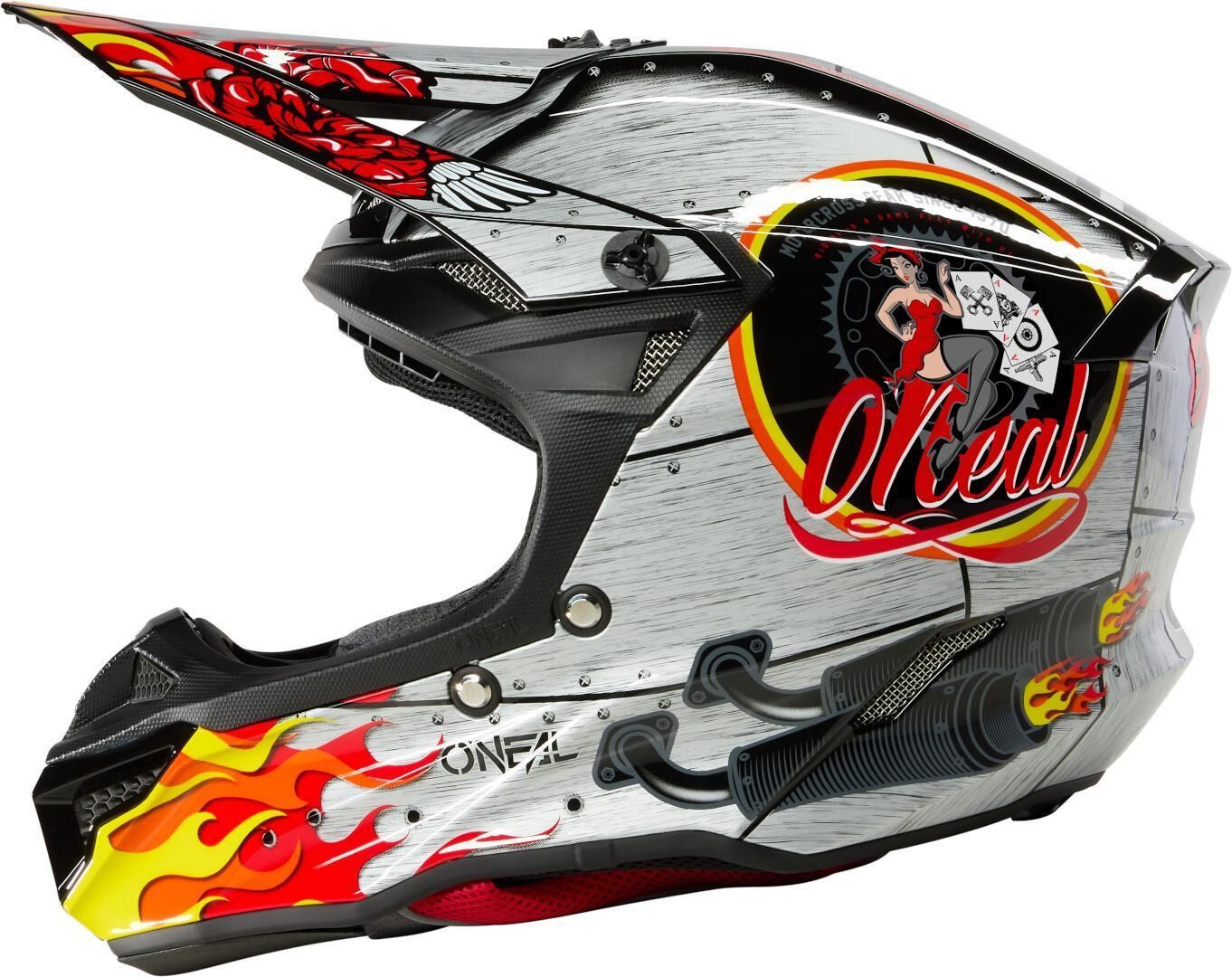 O’NEAL Motocrosshelm 5SRS Polyacrylite HR Motocross Helm, Notfallsystem-polsterung (eqrs)