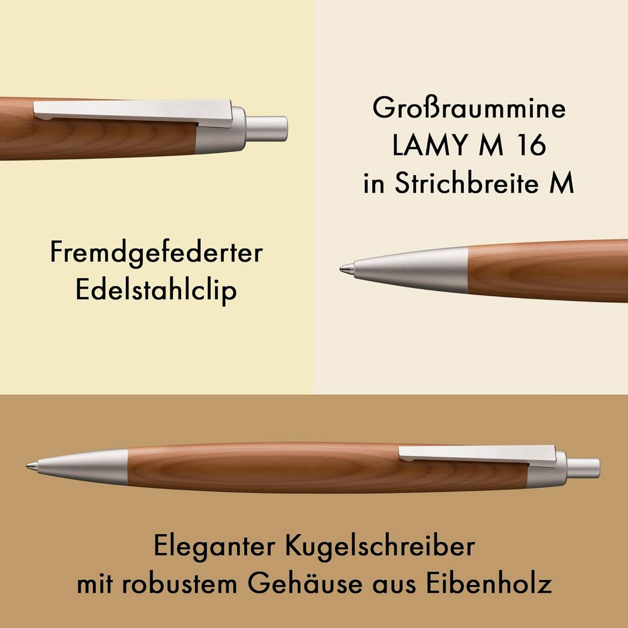 LAMY Kugelschreiber LAMY 2000 taxus Kugelschreiber Gehäuse aus Eibenholz mit Großraummine
